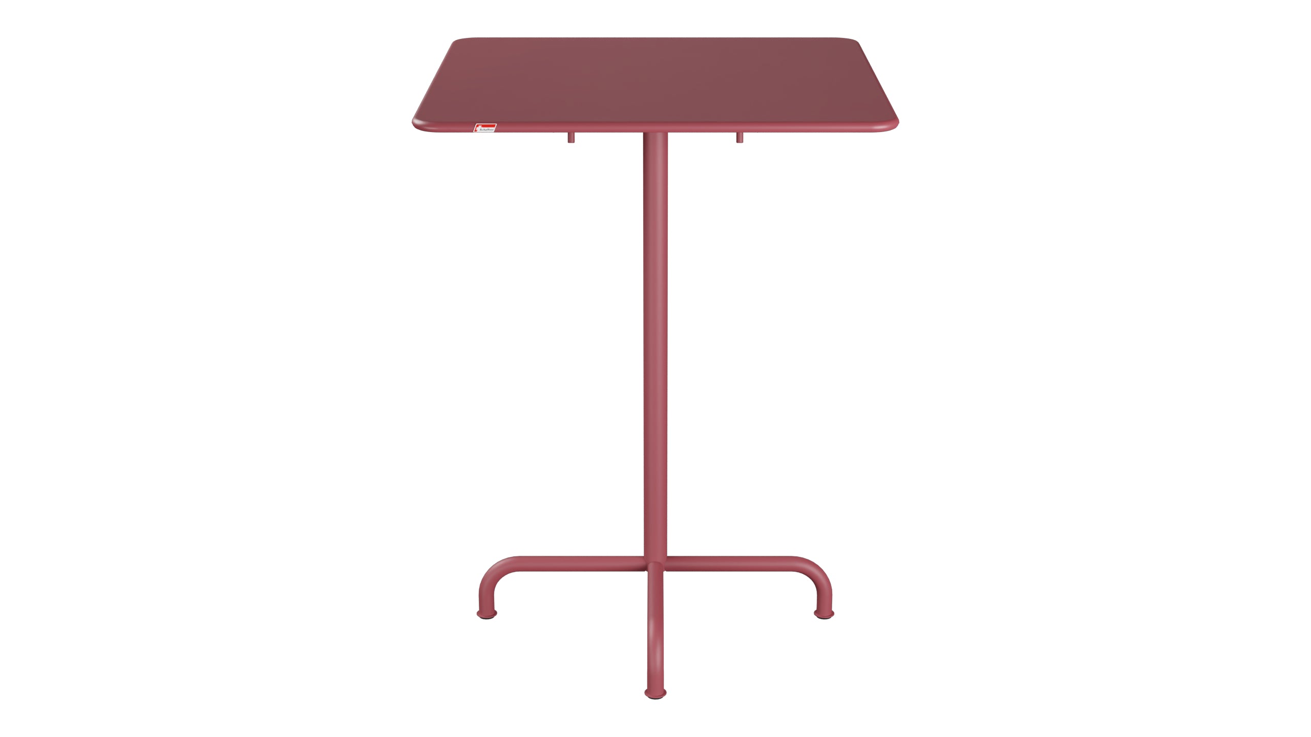 Rigi Metall-Stehtisch Outdoor 80x80 / 110 klappbar in Bordeaux präsentiert im Onlineshop von KAQTU Design AG. Hochtisch Outdoor ist von Schaffner