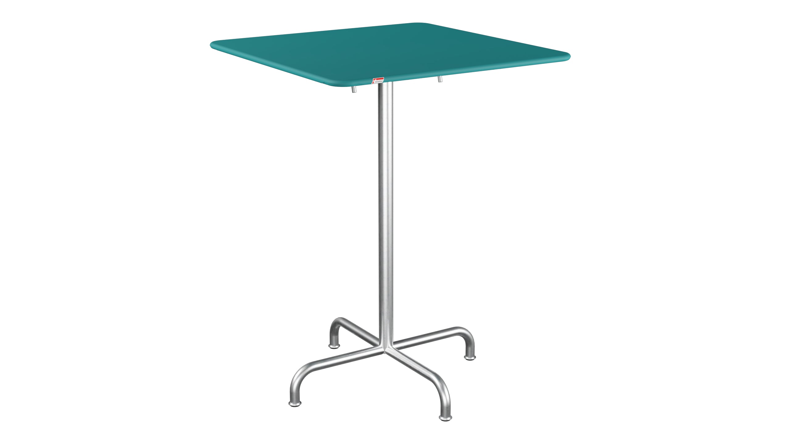 Rigi Metall-Stehtisch Outdoor 80x80 / 110 klappbar in Kaliblau präsentiert im Onlineshop von KAQTU Design AG. Hochtisch Outdoor ist von Schaffner