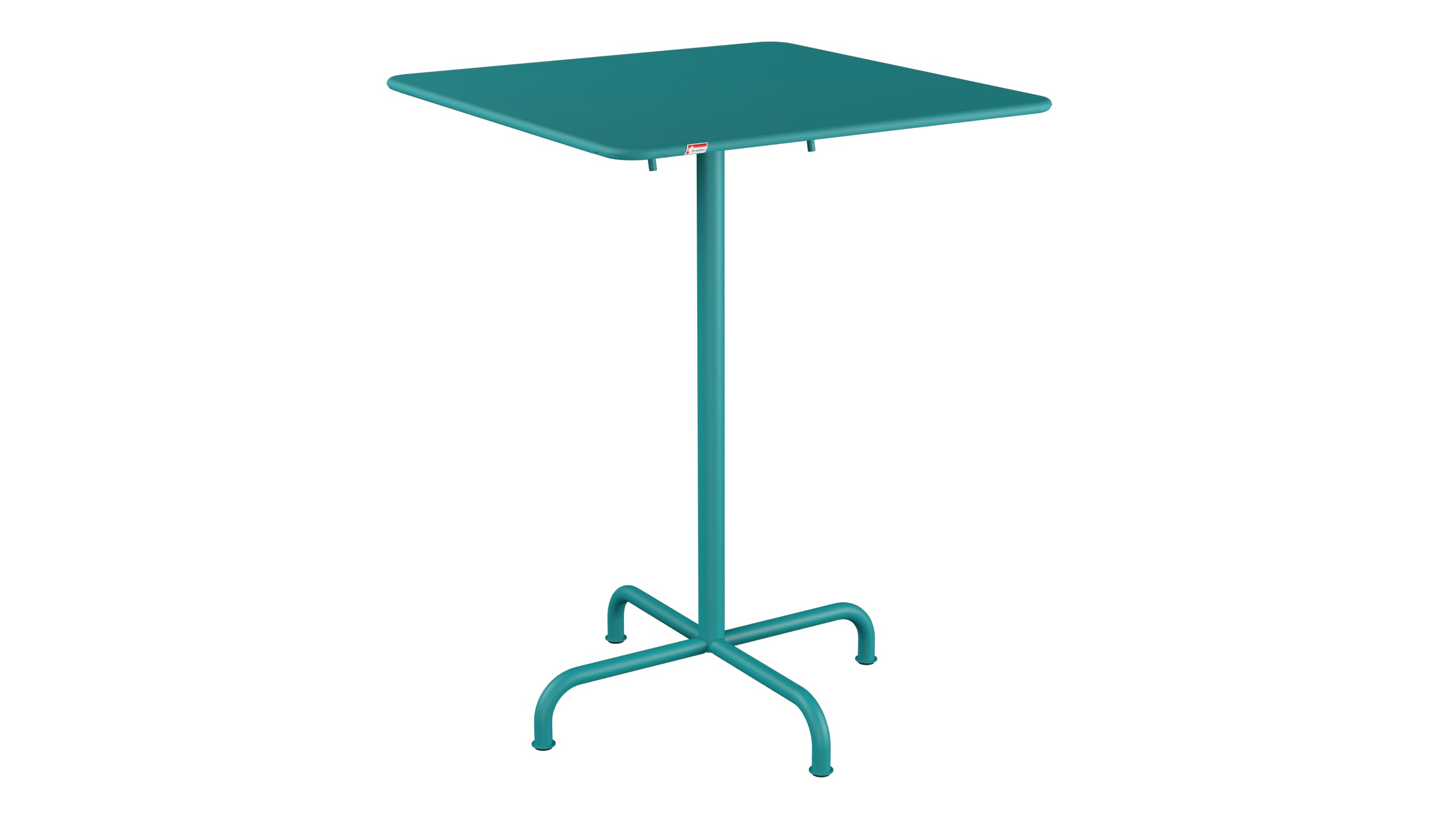 Rigi Metall-Stehtisch Outdoor 80x80 / 110 klappbar in Kaliblau präsentiert im Onlineshop von KAQTU Design AG. Hochtisch Outdoor ist von Schaffner