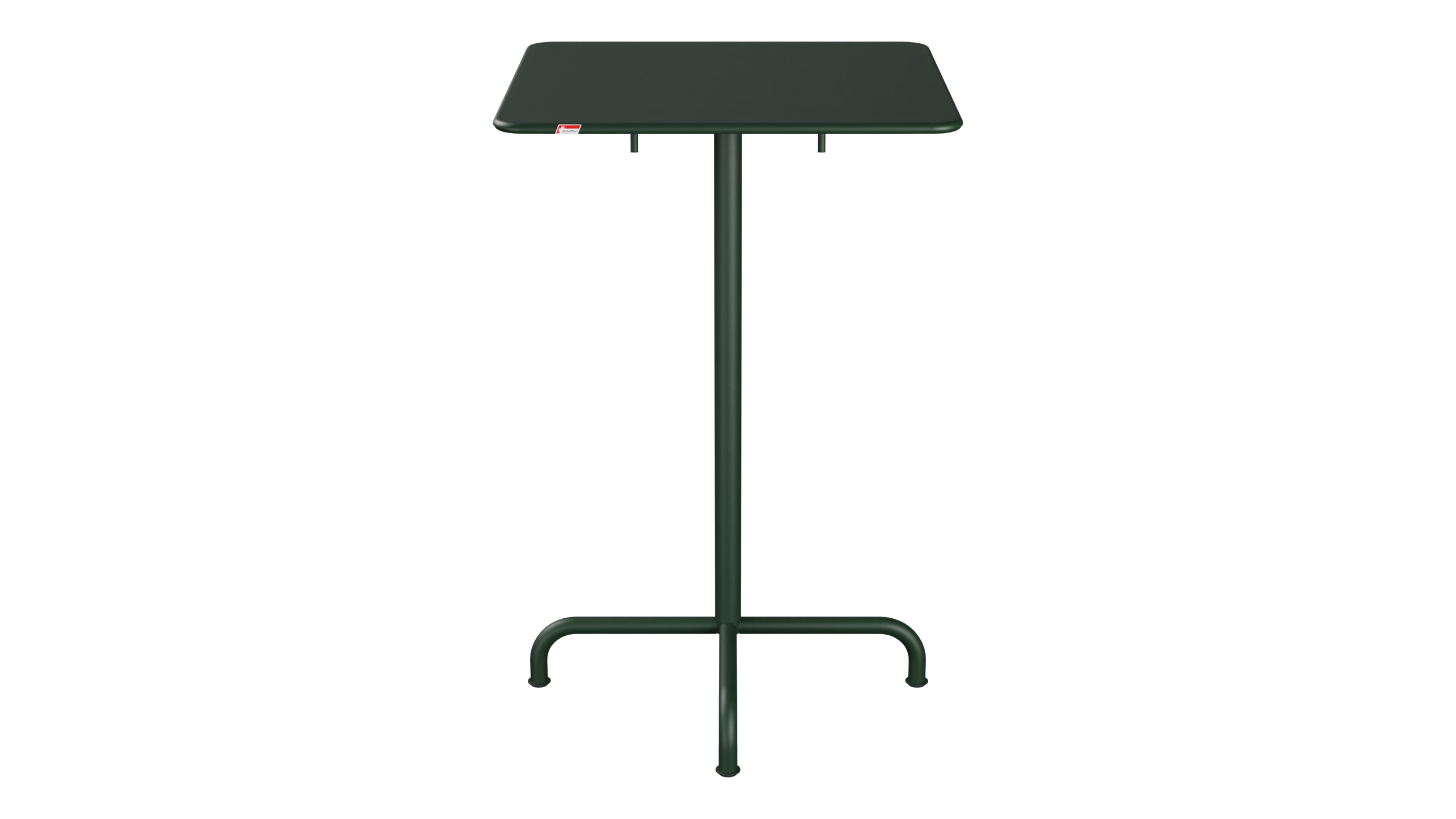 Rigi Metall-Stehtisch Outdoor 70x70 / 110 klappbar in Tannengrün präsentiert im Onlineshop von KAQTU Design AG. Hochtisch Outdoor ist von Schaffner
