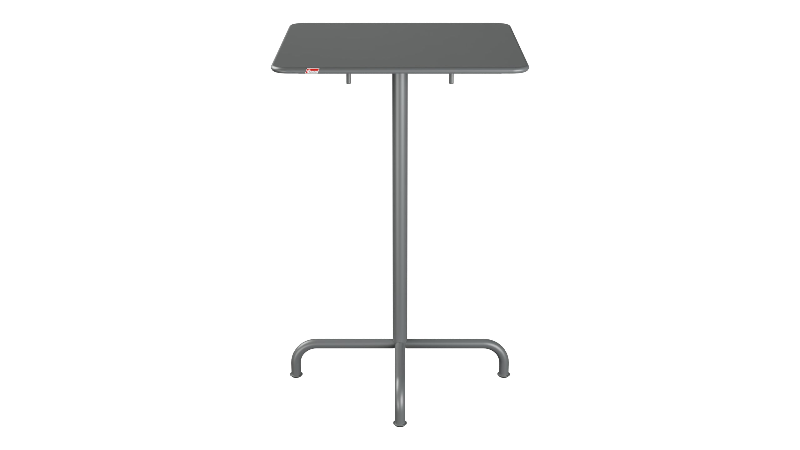 Rigi Metall-Stehtisch Outdoor 70x70 / 110 klappbar in Graphit präsentiert im Onlineshop von KAQTU Design AG. Hochtisch Outdoor ist von Schaffner