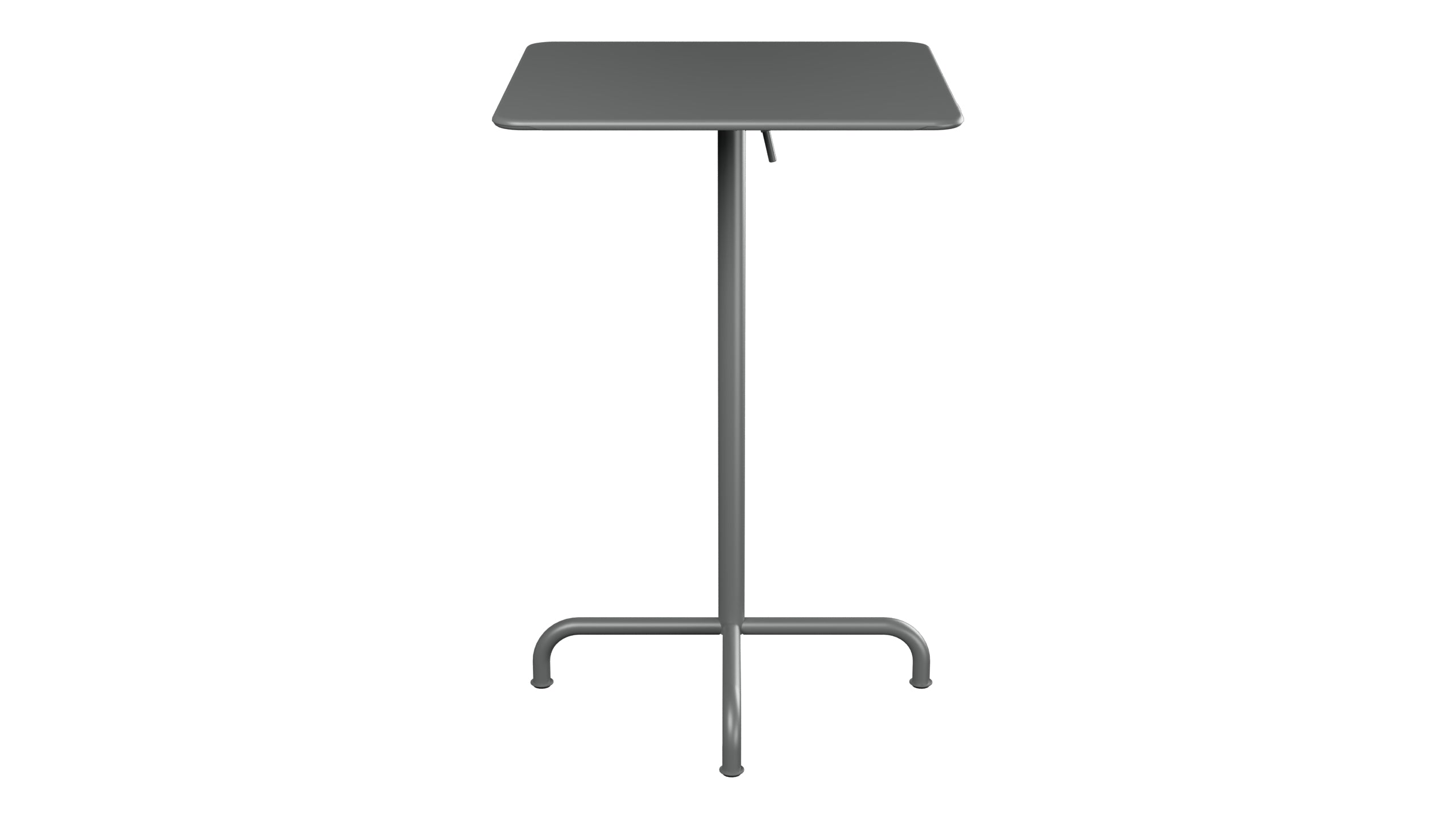 Rigi Metall-Stehtisch Outdoor 70x70 / 110 klappbar in Graphit präsentiert im Onlineshop von KAQTU Design AG. Hochtisch Outdoor ist von Schaffner