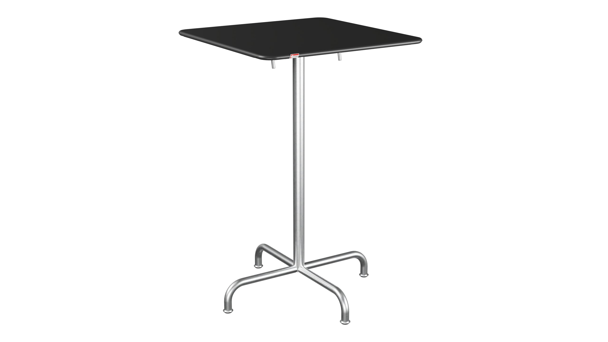 Rigi Metall-Stehtisch Outdoor 70x70 / 110 klappbar in Anthrazit präsentiert im Onlineshop von KAQTU Design AG. Hochtisch Outdoor ist von Schaffner