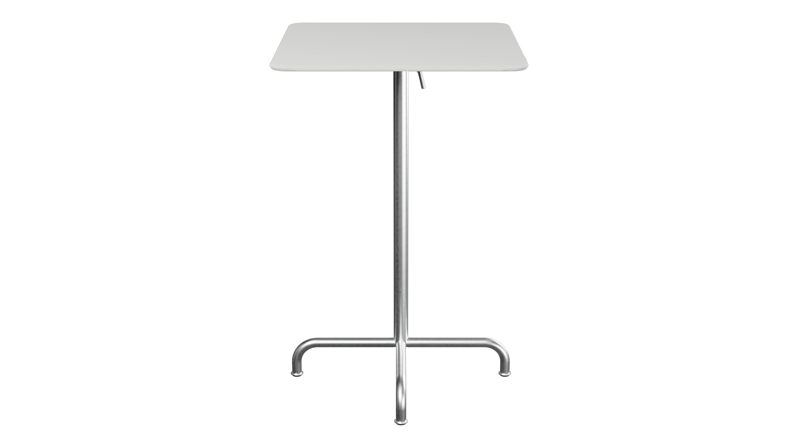 Rigi Metall-Stehtisch Outdoor 70x70 / 110 klappbar in Alusilber präsentiert im Onlineshop von KAQTU Design AG. Hochtisch Outdoor ist von Schaffner