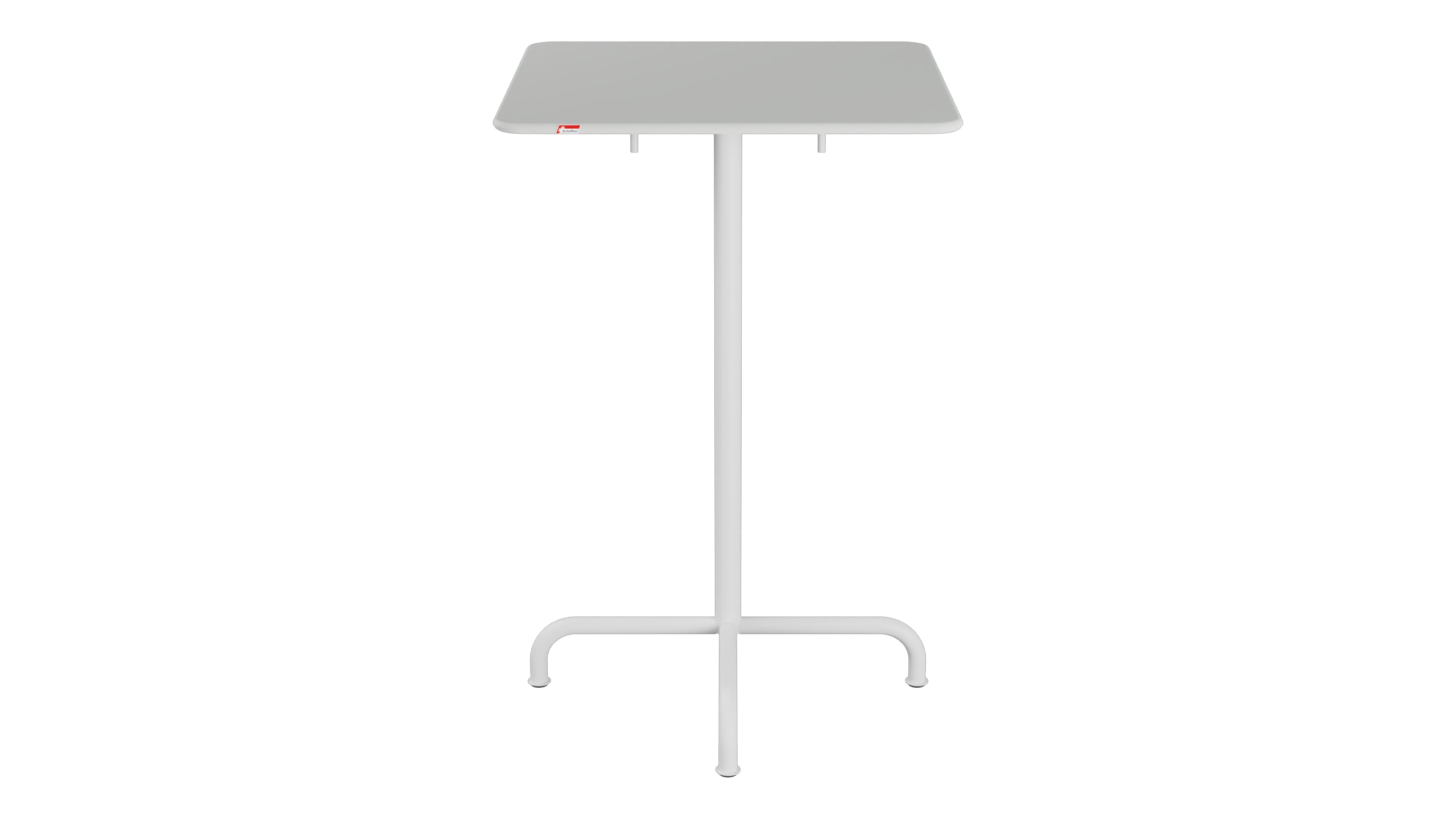 Rigi Metall-Stehtisch Outdoor 70x70 / 110 klappbar in Alusilber präsentiert im Onlineshop von KAQTU Design AG. Hochtisch Outdoor ist von Schaffner