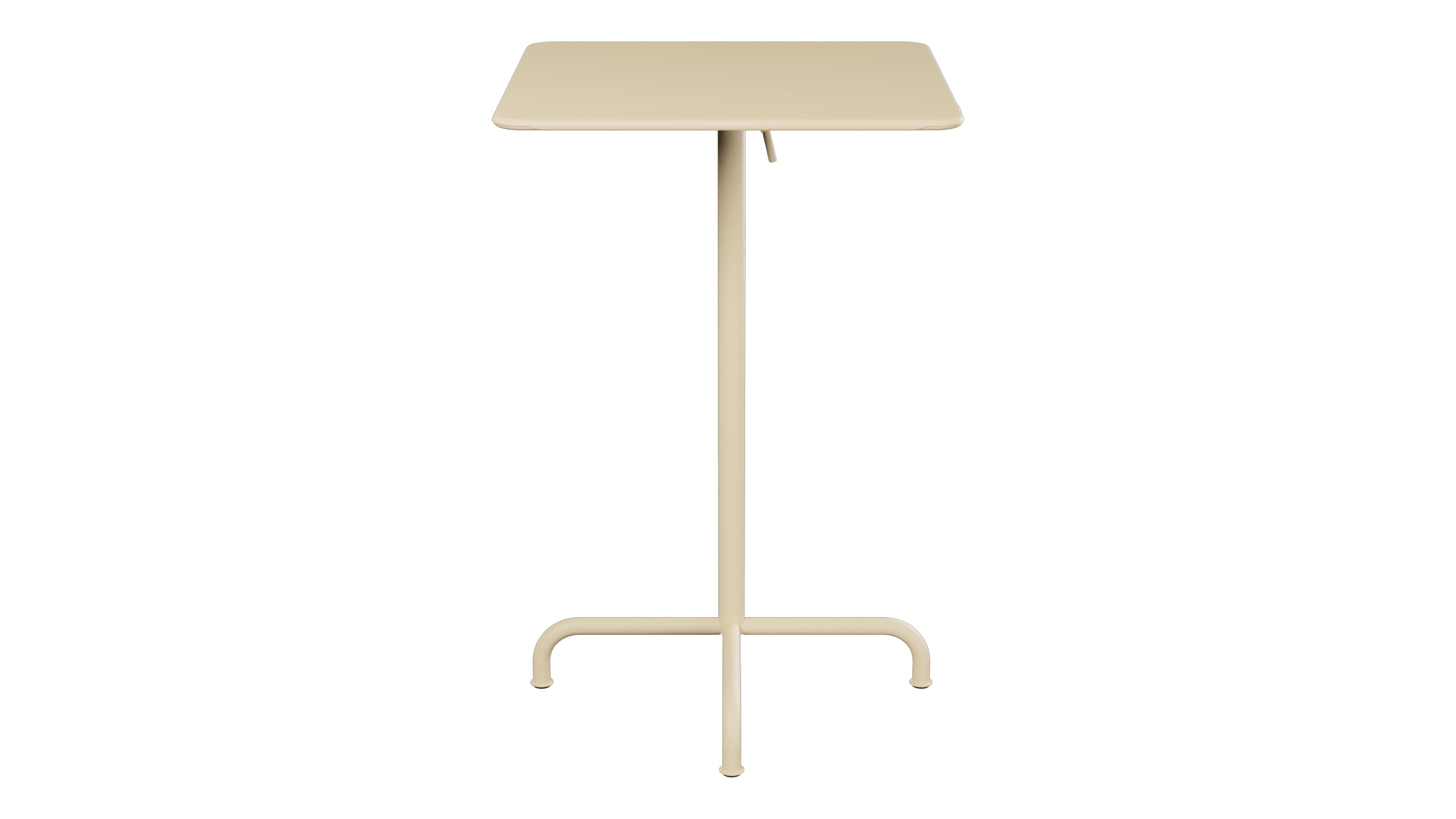 Rigi Metall-Stehtisch Outdoor 70x70 / 110 klappbar in Pastellbraun präsentiert im Onlineshop von KAQTU Design AG. Hochtisch Outdoor ist von Schaffner