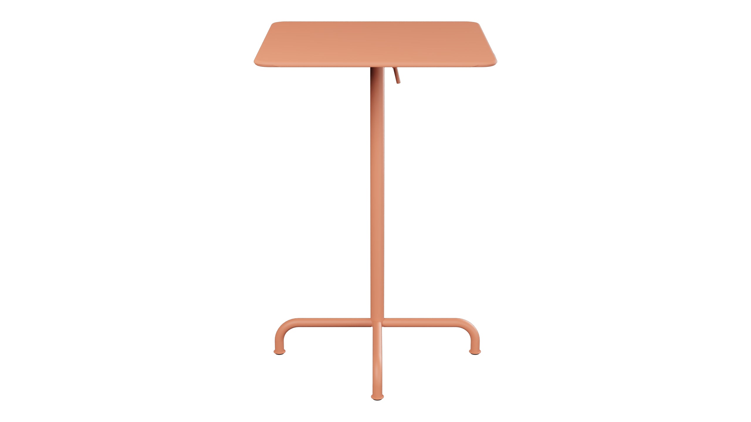 Rigi Metall-Stehtisch Outdoor 70x70 / 110 klappbar in Pastellterracotta präsentiert im Onlineshop von KAQTU Design AG. Hochtisch Outdoor ist von Schaffner