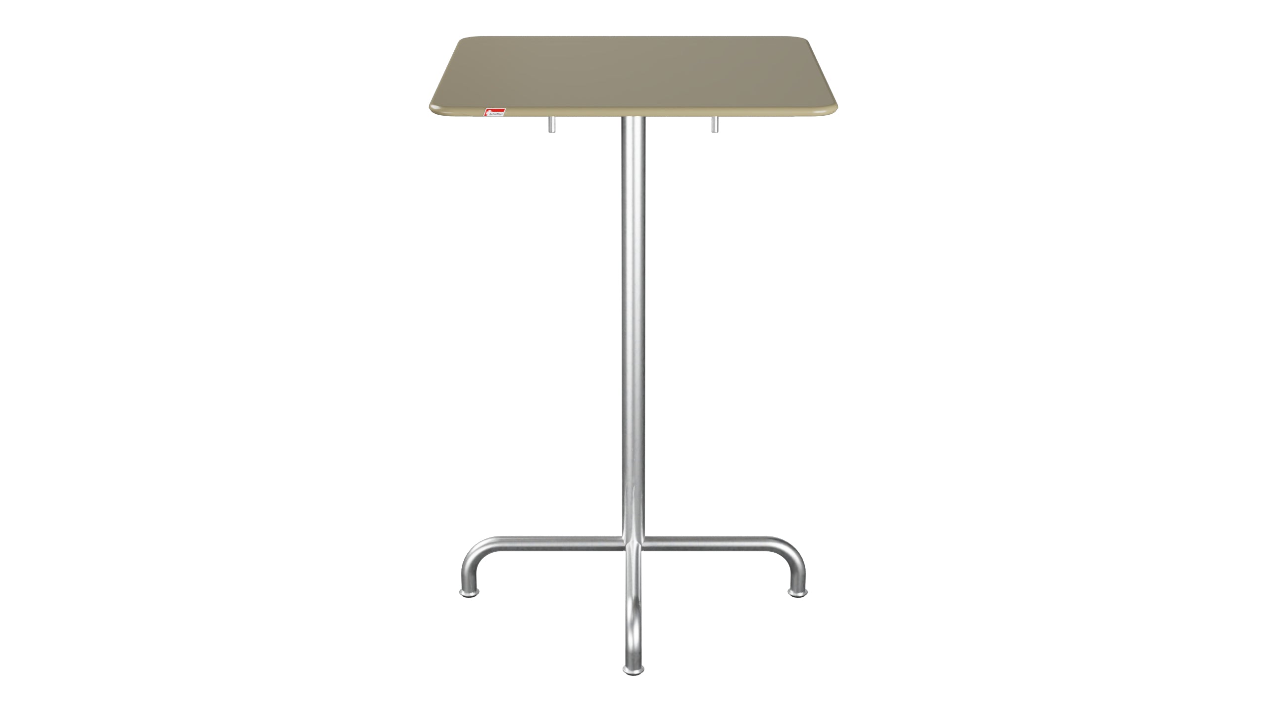 Rigi Metall-Stehtisch Outdoor 70x70 / 110 klappbar in Champagner präsentiert im Onlineshop von KAQTU Design AG. Hochtisch Outdoor ist von Schaffner