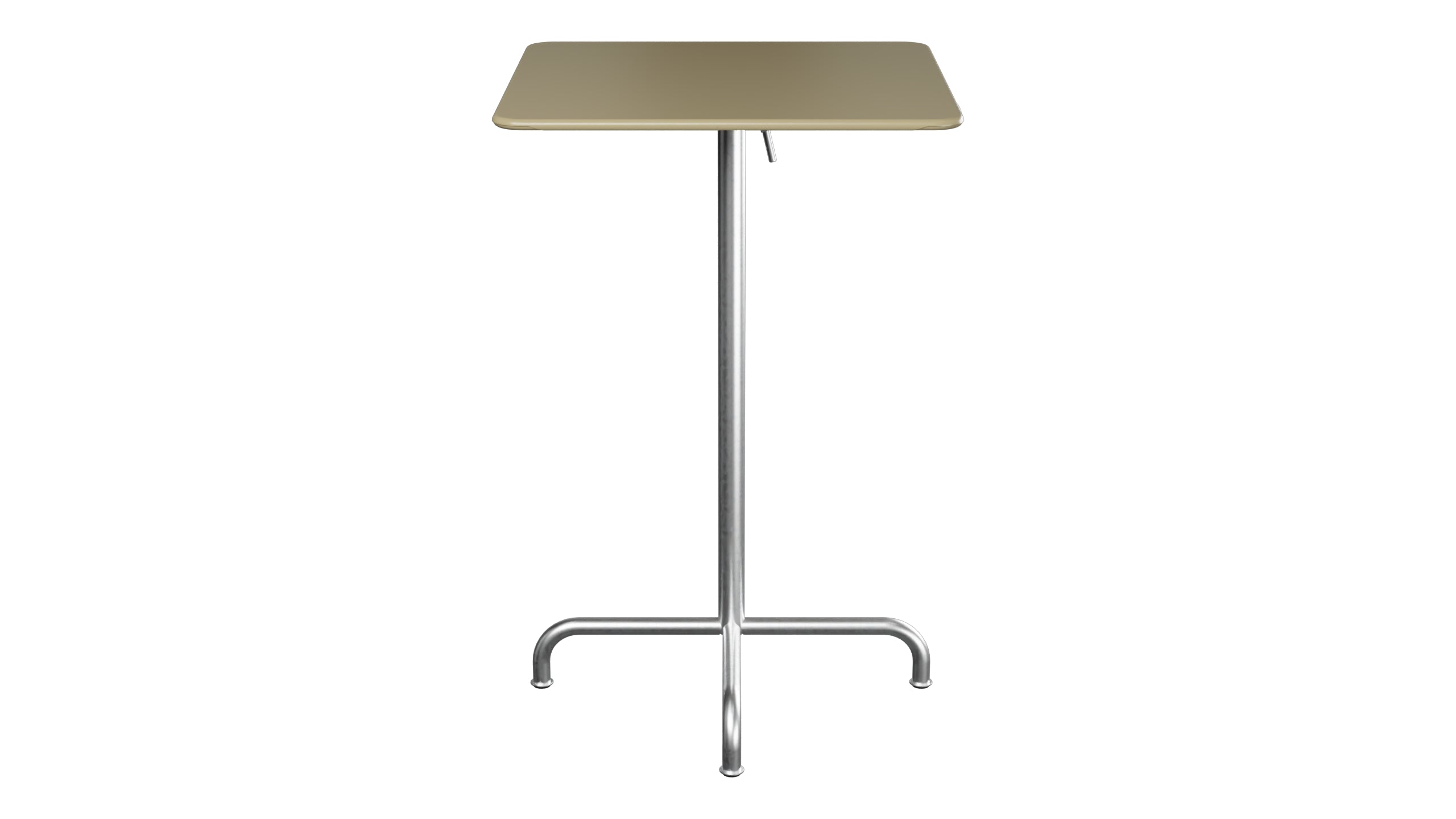 Rigi Metall-Stehtisch Outdoor 70x70 / 110 klappbar in Champagner präsentiert im Onlineshop von KAQTU Design AG. Hochtisch Outdoor ist von Schaffner