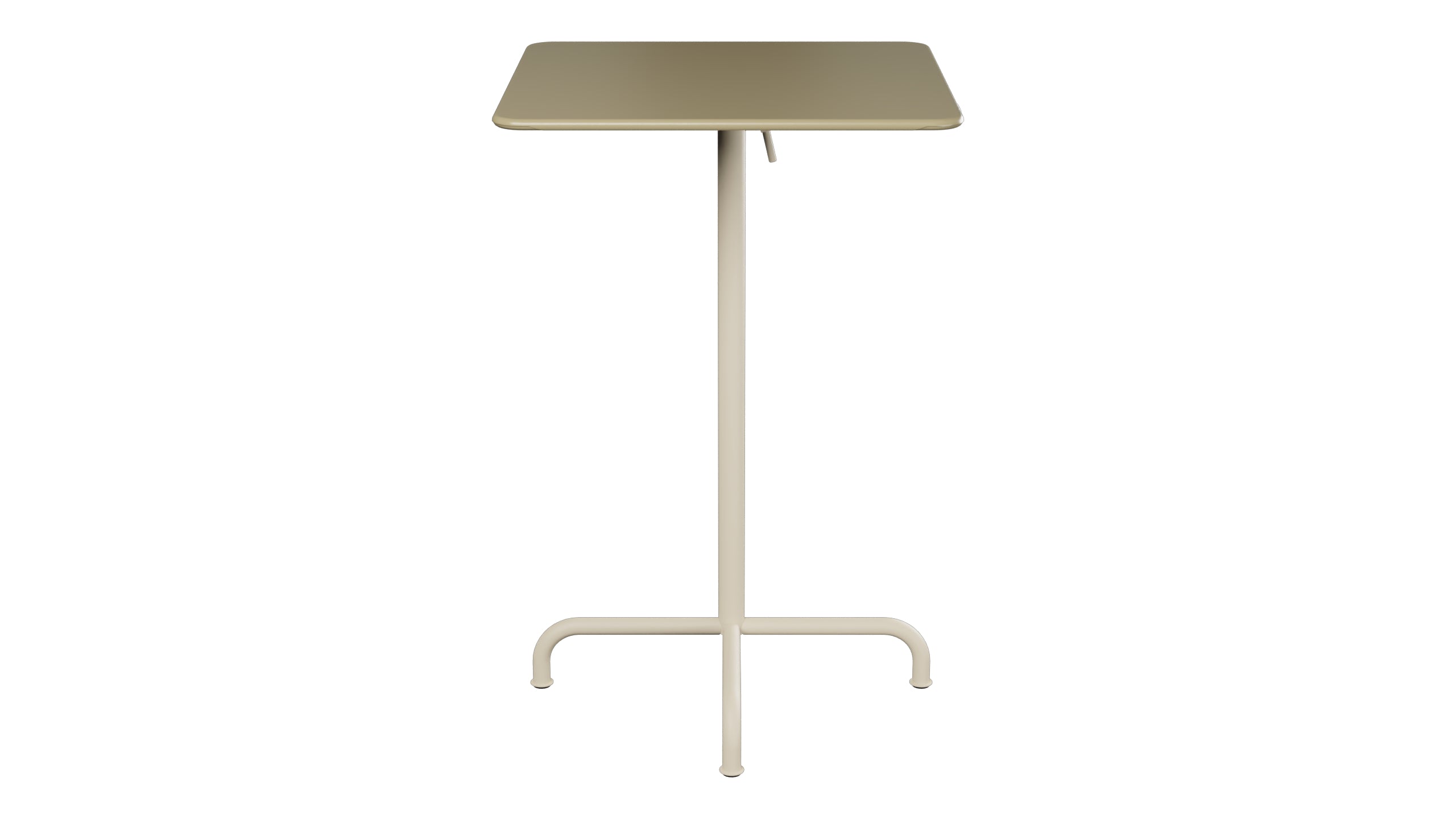Rigi Metall-Stehtisch Outdoor 70x70 / 110 klappbar in Champagner präsentiert im Onlineshop von KAQTU Design AG. Hochtisch Outdoor ist von Schaffner