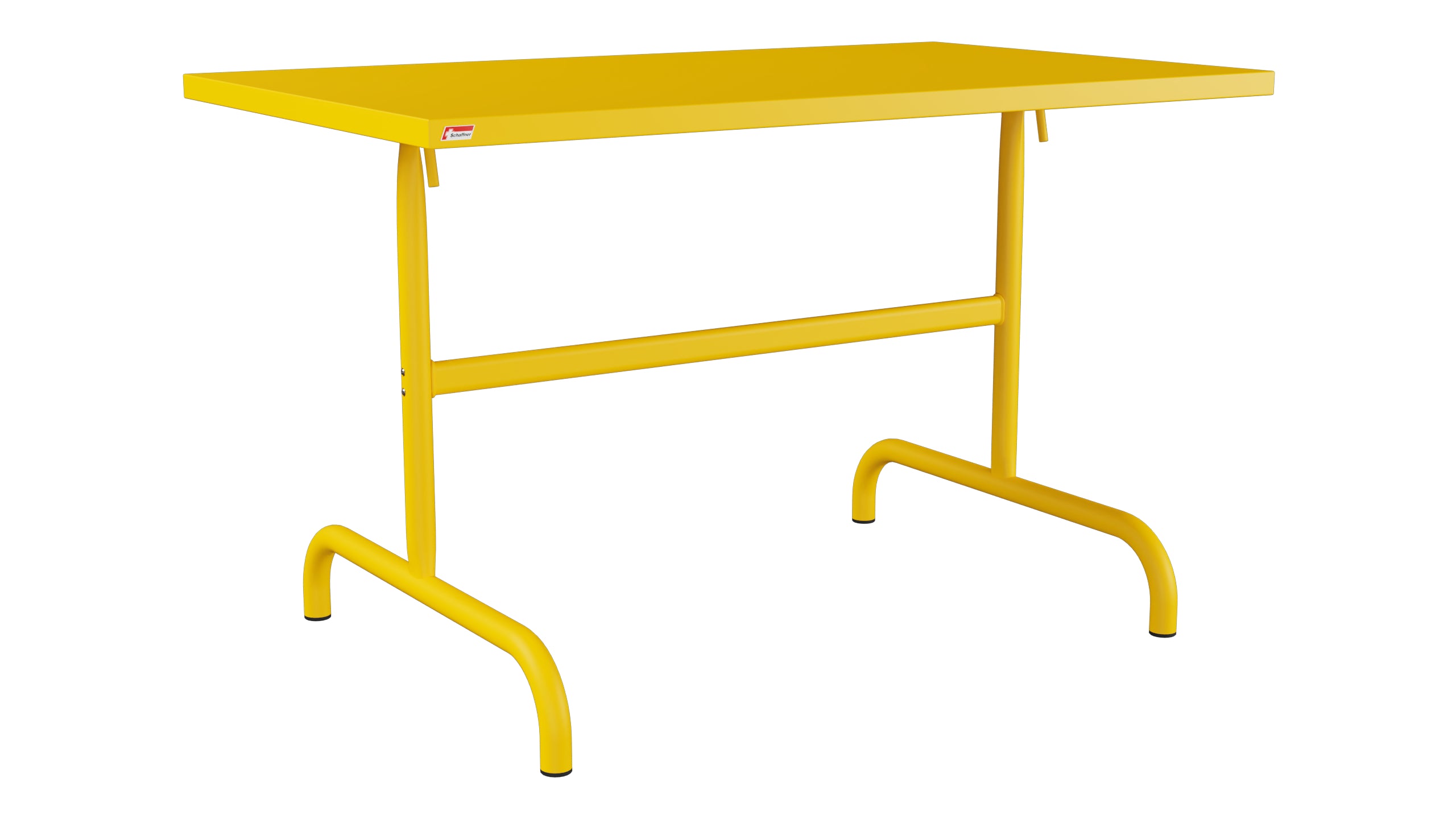 Säntis Metall-Gartentisch 117x70 klappbar in Gelb präsentiert im Onlineshop von KAQTU Design AG. Gartentisch ist von Schaffner
