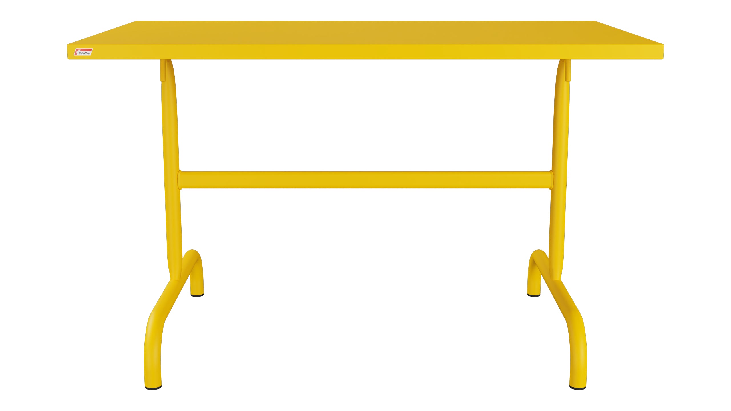 Säntis Metall-Gartentisch 117x70 klappbar in Gelb präsentiert im Onlineshop von KAQTU Design AG. Gartentisch ist von Schaffner