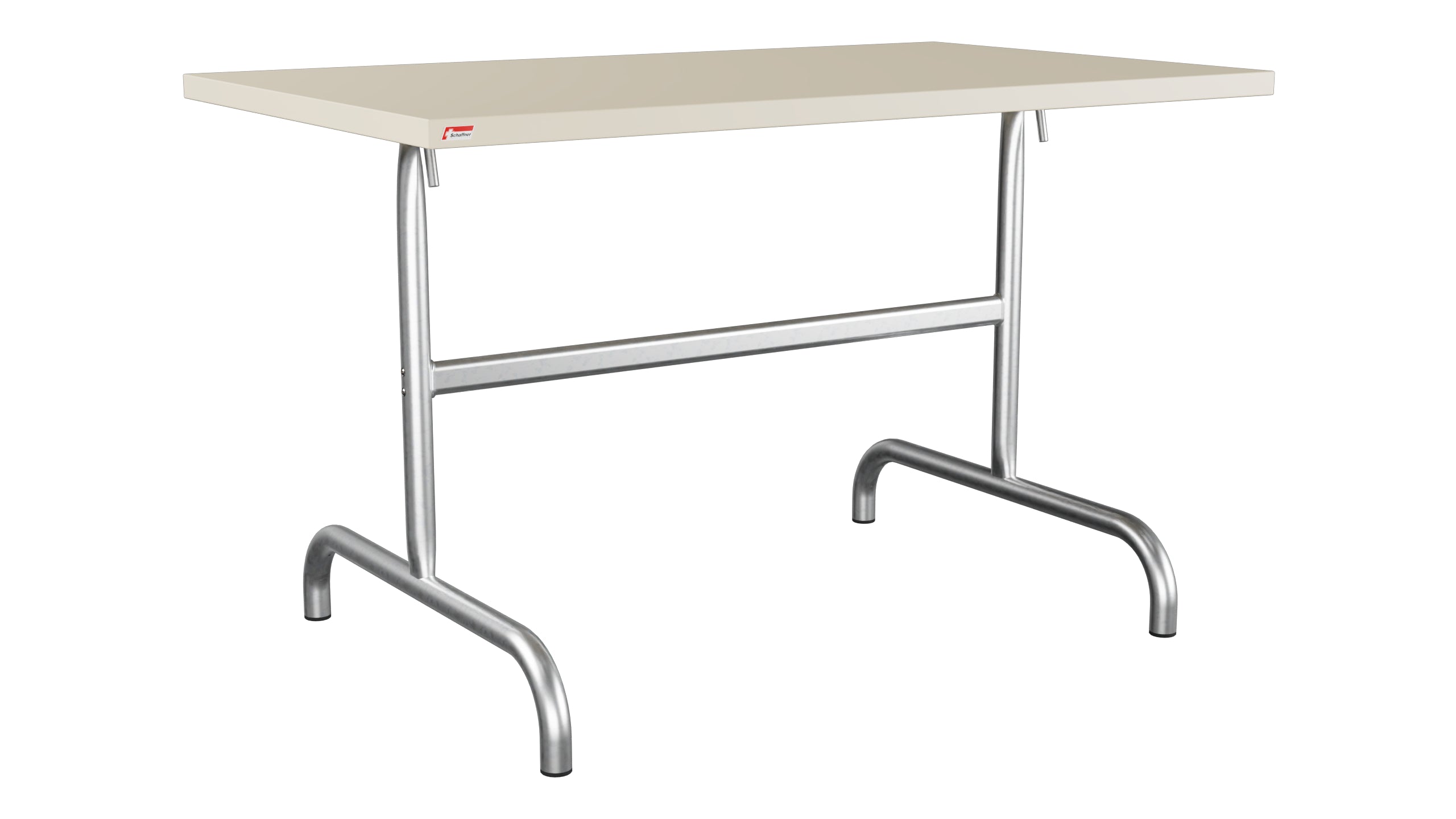 Säntis Metall-Gartentisch 117x70 klappbar in Pastellsand präsentiert im Onlineshop von KAQTU Design AG. Gartentisch ist von Schaffner