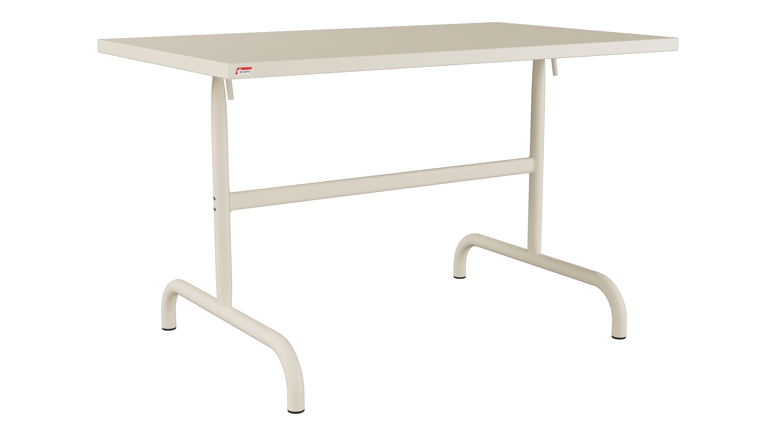 Säntis Metall-Gartentisch 117x70 klappbar in Pastellsand präsentiert im Onlineshop von KAQTU Design AG. Gartentisch ist von Schaffner