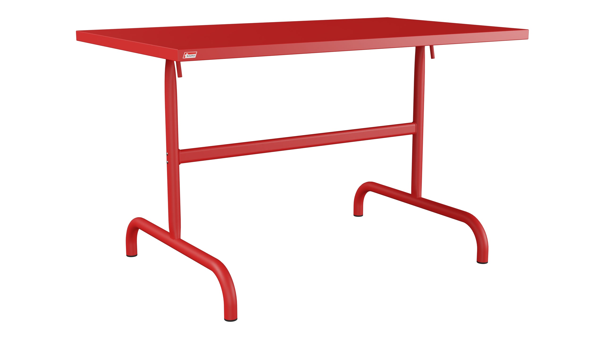 Säntis Metall-Gartentisch 117x70 klappbar in Rot präsentiert im Onlineshop von KAQTU Design AG. Gartentisch ist von Schaffner