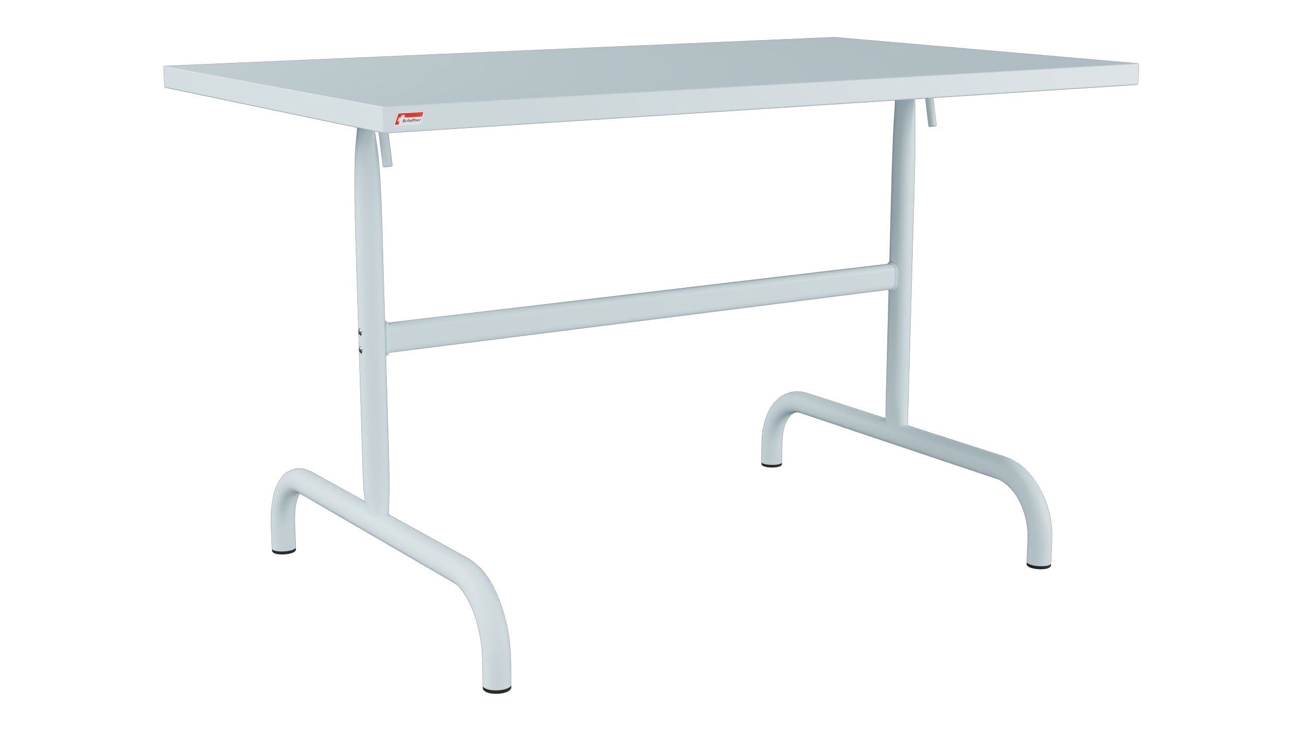 Säntis Metall-Gartentisch 117x70 klappbar in Pastellblau präsentiert im Onlineshop von KAQTU Design AG. Gartentisch ist von Schaffner