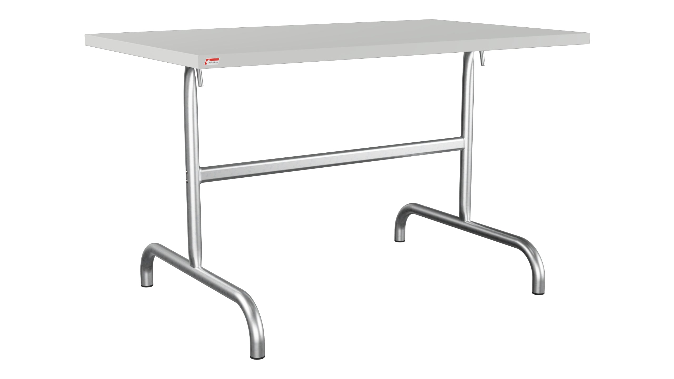 Säntis Metall-Gartentisch 117x70 klappbar in Alusilber präsentiert im Onlineshop von KAQTU Design AG. Gartentisch ist von Schaffner