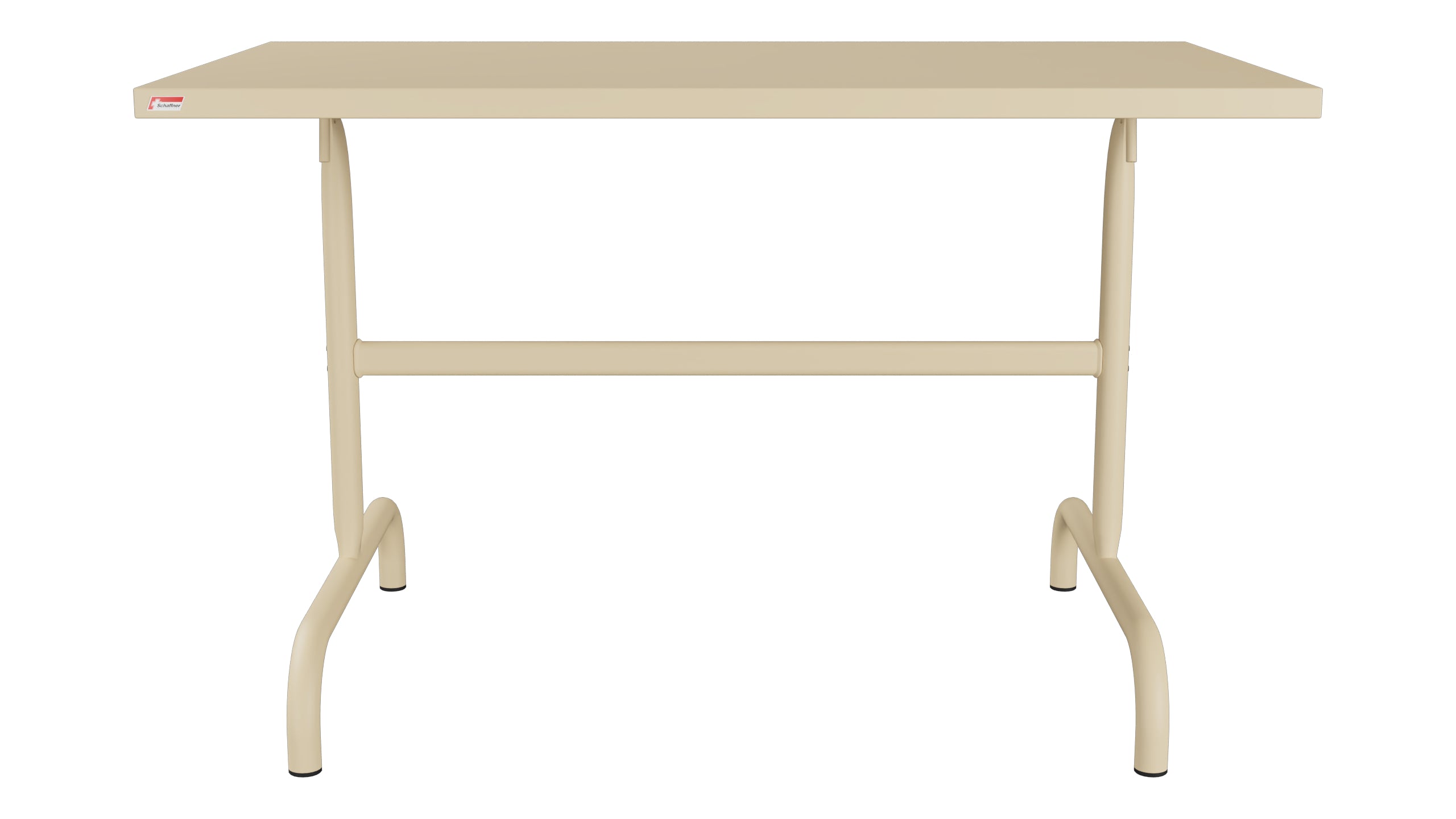 Säntis Metall-Gartentisch 117x70 klappbar in Pastellbraun präsentiert im Onlineshop von KAQTU Design AG. Gartentisch ist von Schaffner