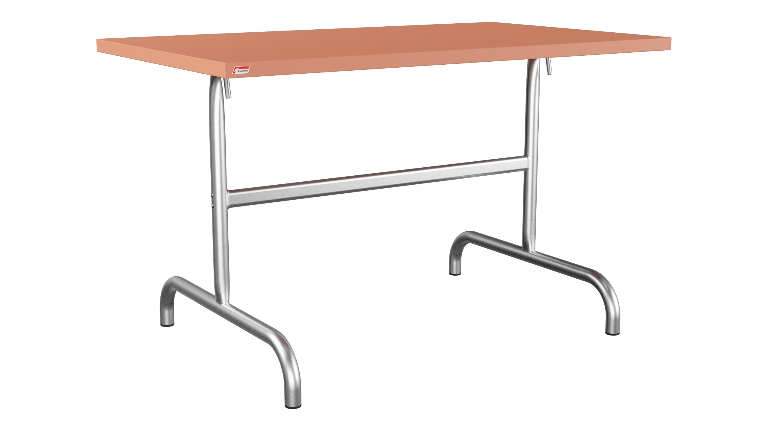 Säntis Metall-Gartentisch 117x70 klappbar in Pastellterracotta präsentiert im Onlineshop von KAQTU Design AG. Gartentisch ist von Schaffner