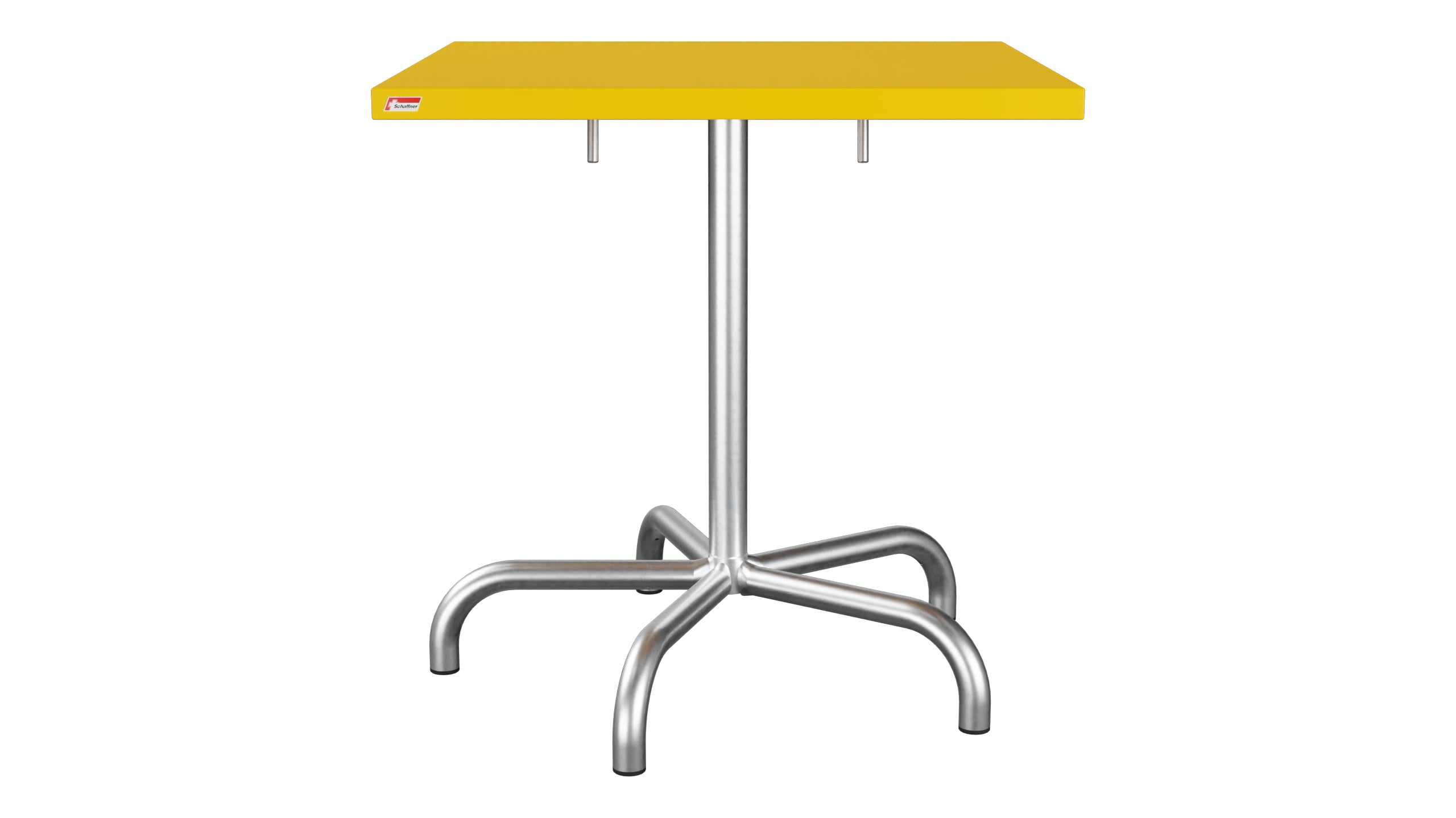 Säntis Metall-Gartentisch 70x70 klappbar in Gelb präsentiert im Onlineshop von KAQTU Design AG. Gartentisch ist von Schaffner