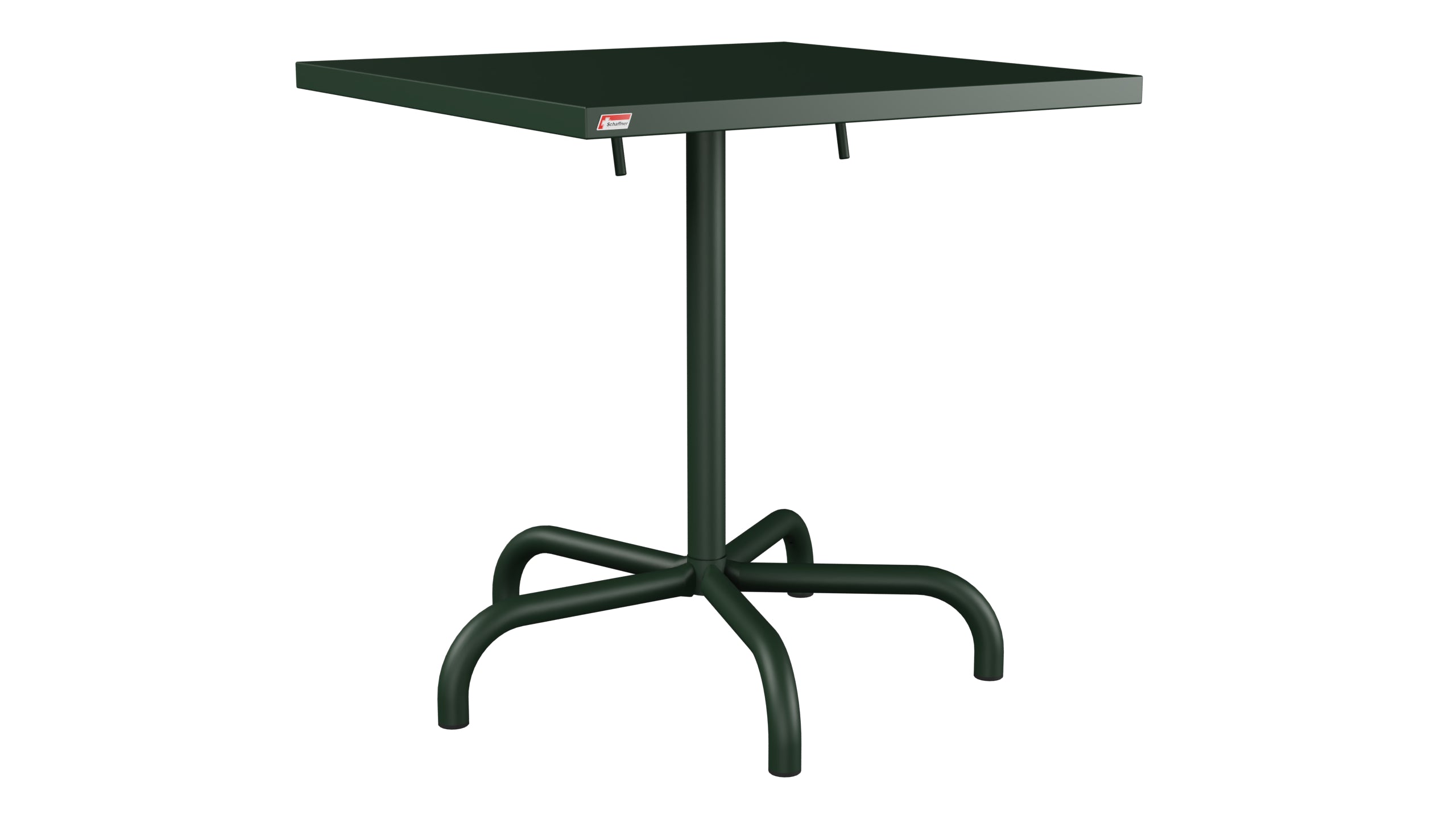Säntis Metall-Gartentisch 70x70 klappbar in Tannengrün präsentiert im Onlineshop von KAQTU Design AG. Gartentisch ist von Schaffner