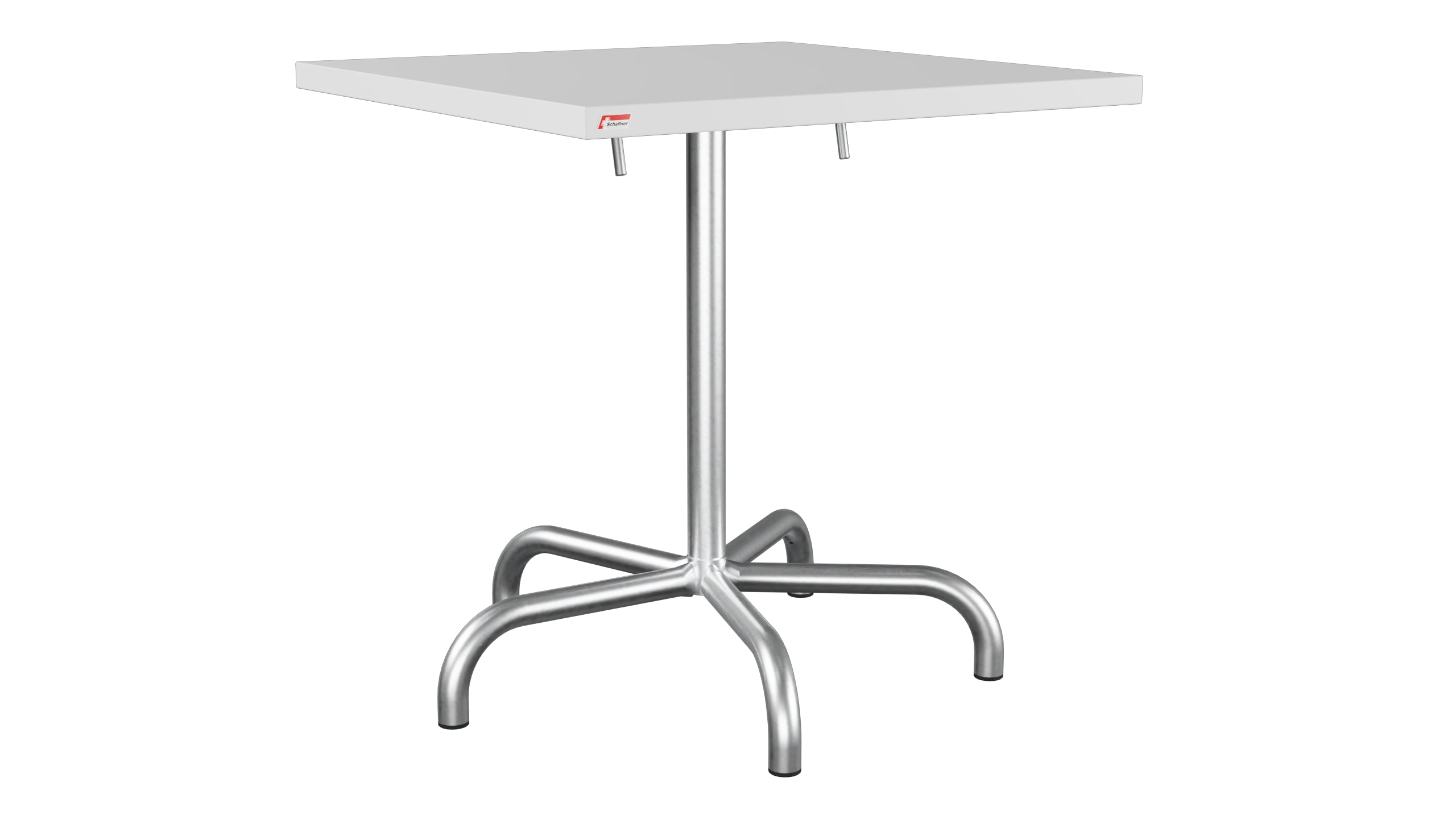 Säntis Metall-Gartentisch 70x70 klappbar in Weiss präsentiert im Onlineshop von KAQTU Design AG. Gartentisch ist von Schaffner