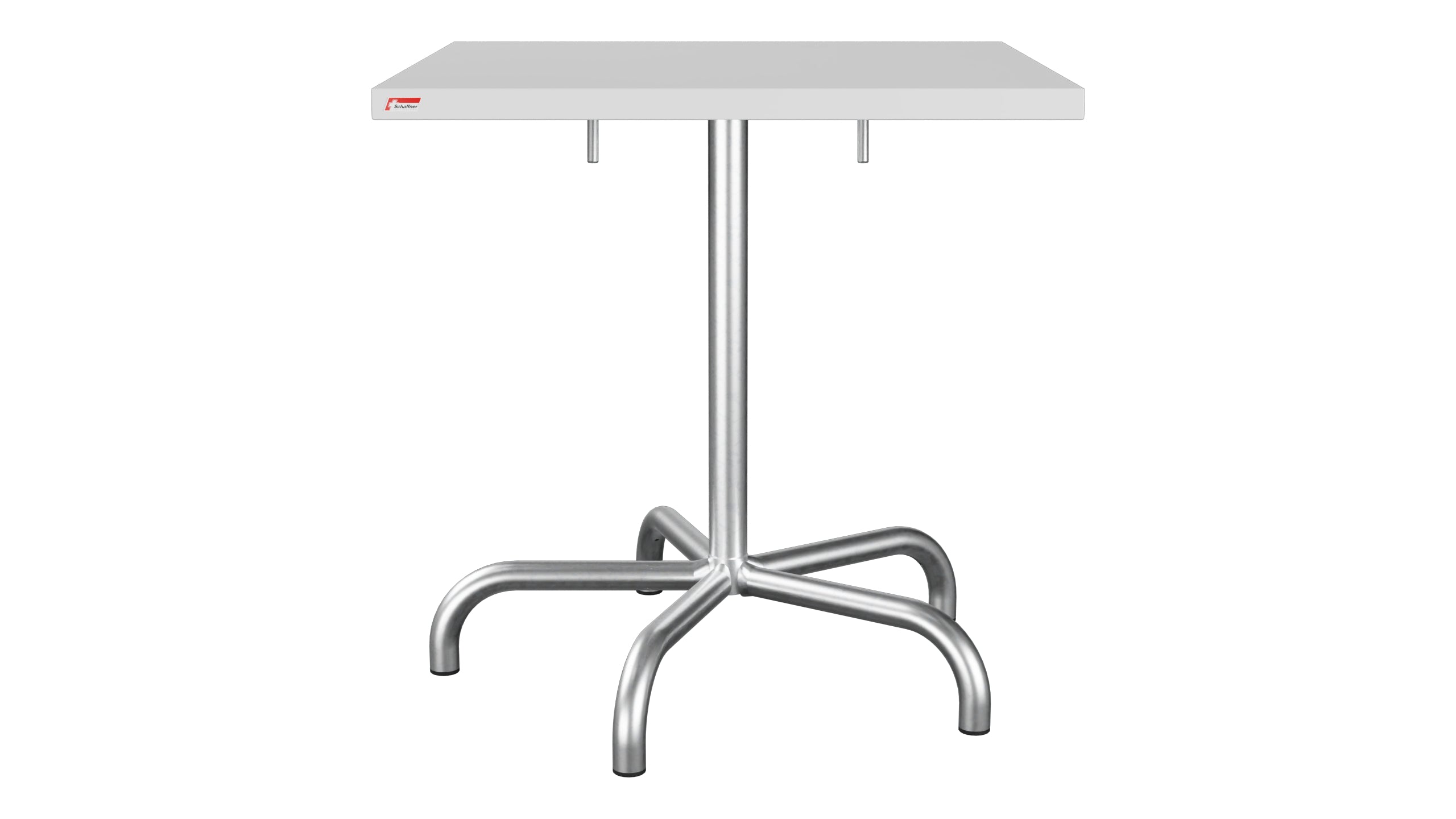 Säntis Metall-Gartentisch 70x70 klappbar in Weiss präsentiert im Onlineshop von KAQTU Design AG. Gartentisch ist von Schaffner