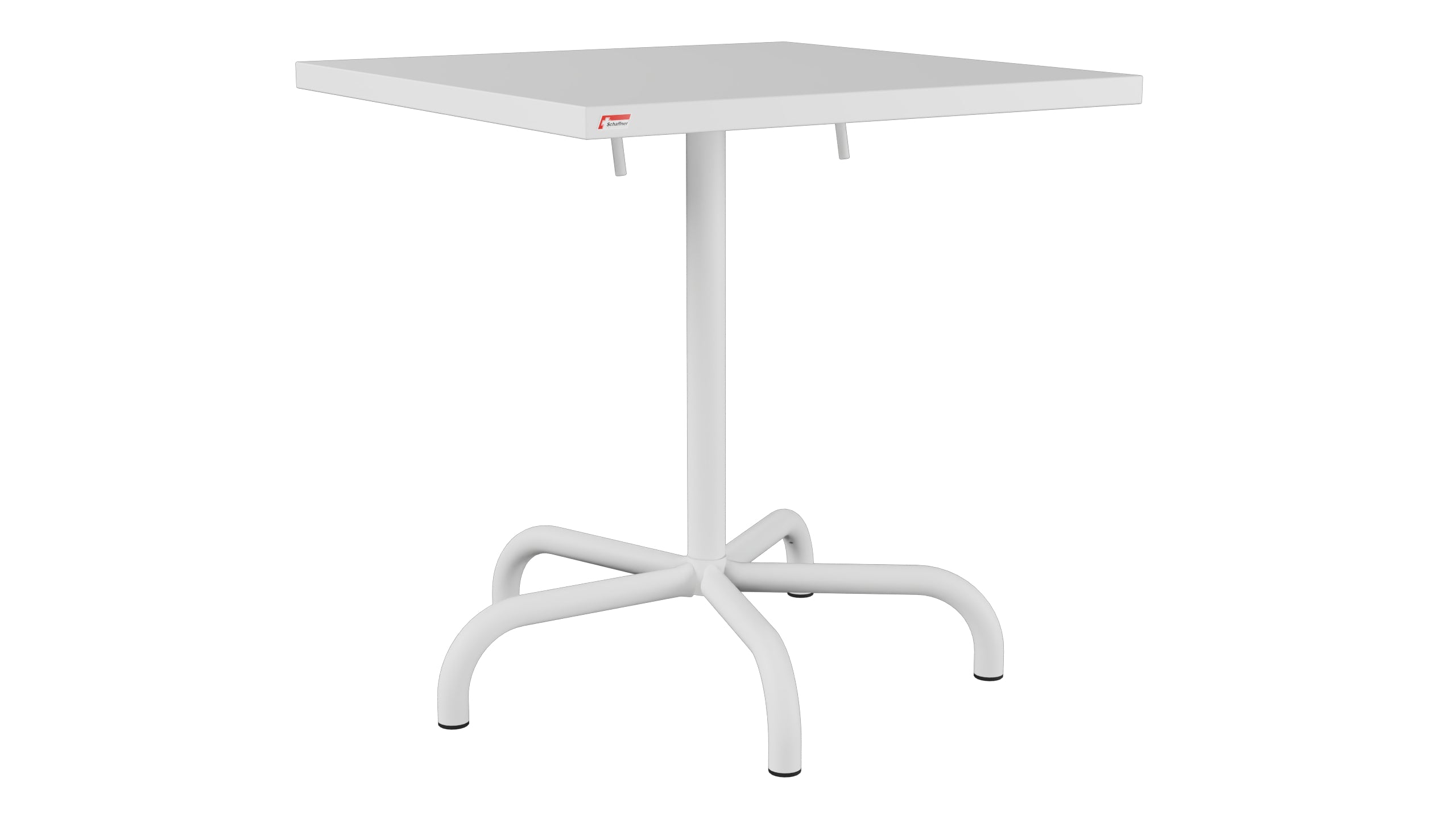 Säntis Metall-Gartentisch 70x70 klappbar in Weiss präsentiert im Onlineshop von KAQTU Design AG. Gartentisch ist von Schaffner