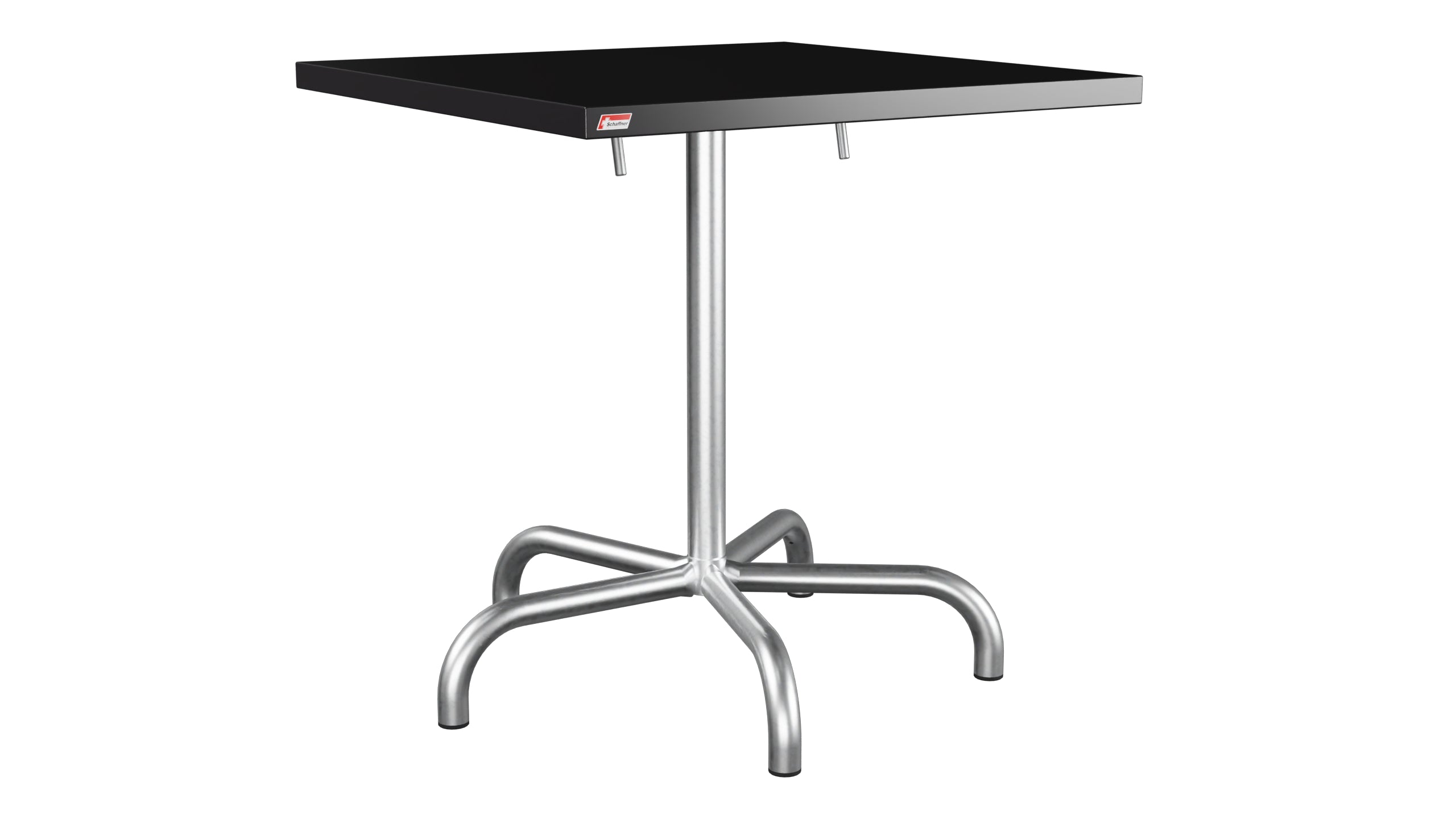 Säntis Metall-Gartentisch 70x70 klappbar in Schwarz präsentiert im Onlineshop von KAQTU Design AG. Gartentisch ist von Schaffner