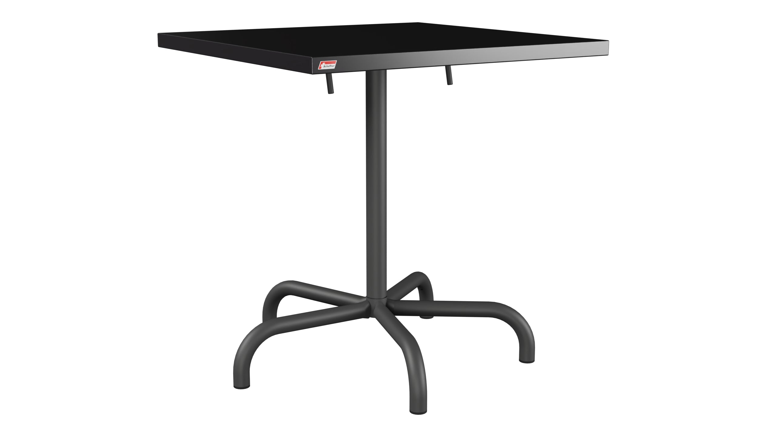 Säntis Metall-Gartentisch 70x70 klappbar in Schwarz präsentiert im Onlineshop von KAQTU Design AG. Gartentisch ist von Schaffner