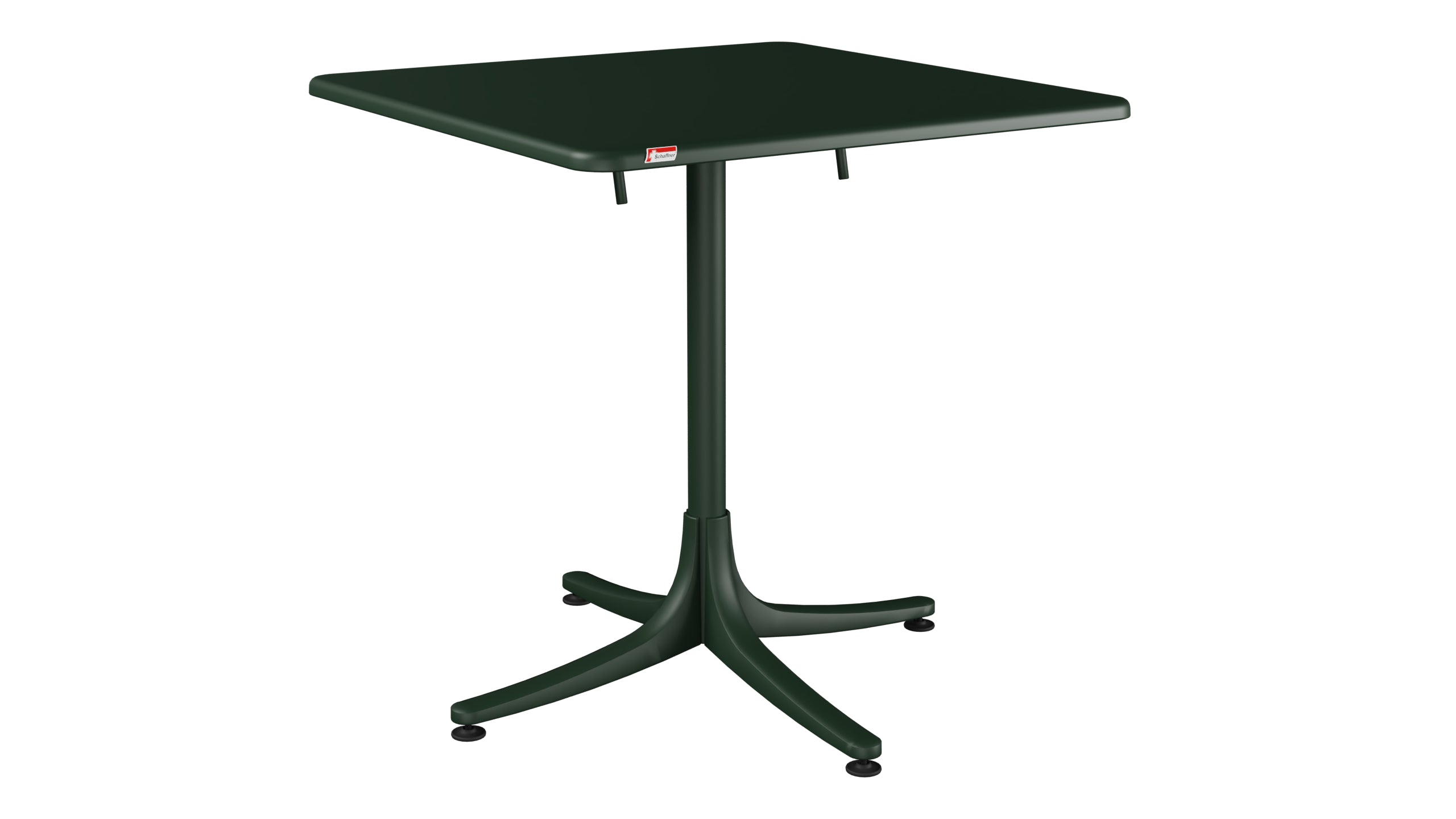 Schaffhausen Glasfaser-Gartentisch 70x70 klappbar in Tannengrün präsentiert im Onlineshop von KAQTU Design AG. Gartentisch ist von Schaffner
