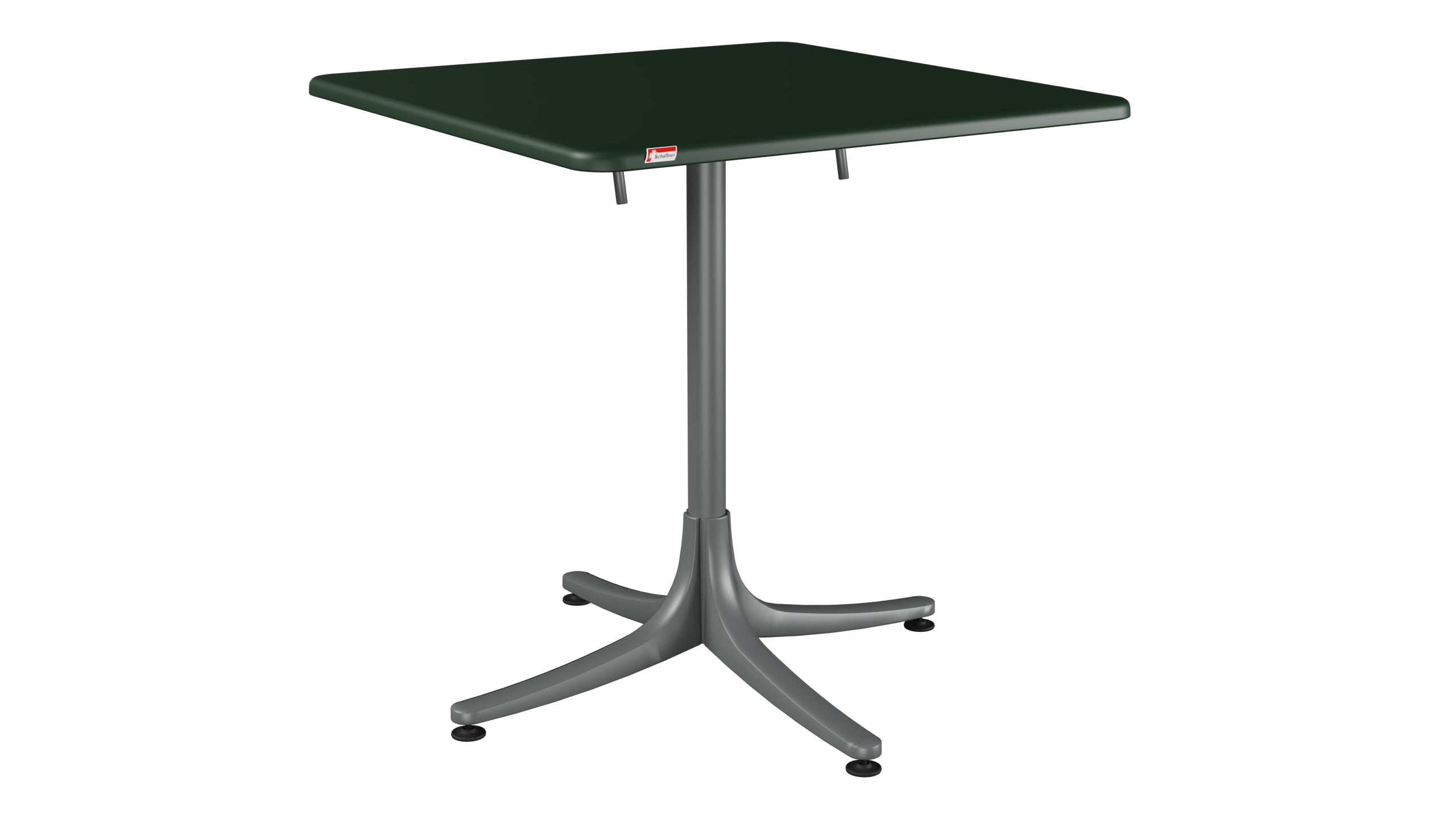 Schaffhausen Glasfaser-Gartentisch 70x70 klappbar in Tannengrün präsentiert im Onlineshop von KAQTU Design AG. Gartentisch ist von Schaffner