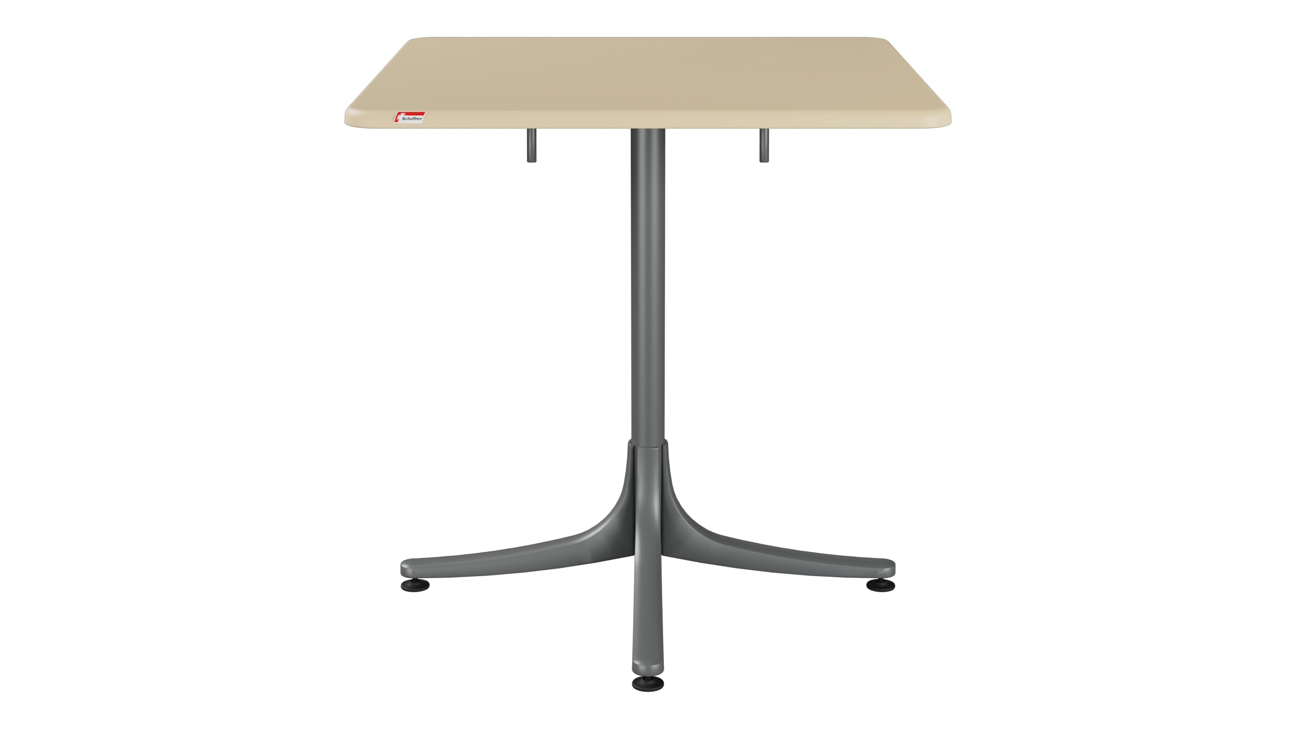 Schaffhausen Glasfaser-Gartentisch 70x70 klappbar in Pastellbraun präsentiert im Onlineshop von KAQTU Design AG. Gartentisch ist von Schaffner