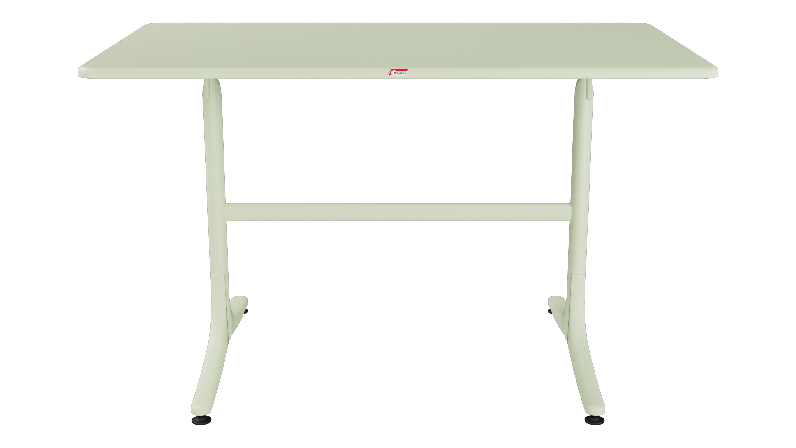Schaffhausen Glasfaser-Gartentisch 120x70 klappbar in Pastellgrün präsentiert im Onlineshop von KAQTU Design AG. Gartentisch ist von Schaffner