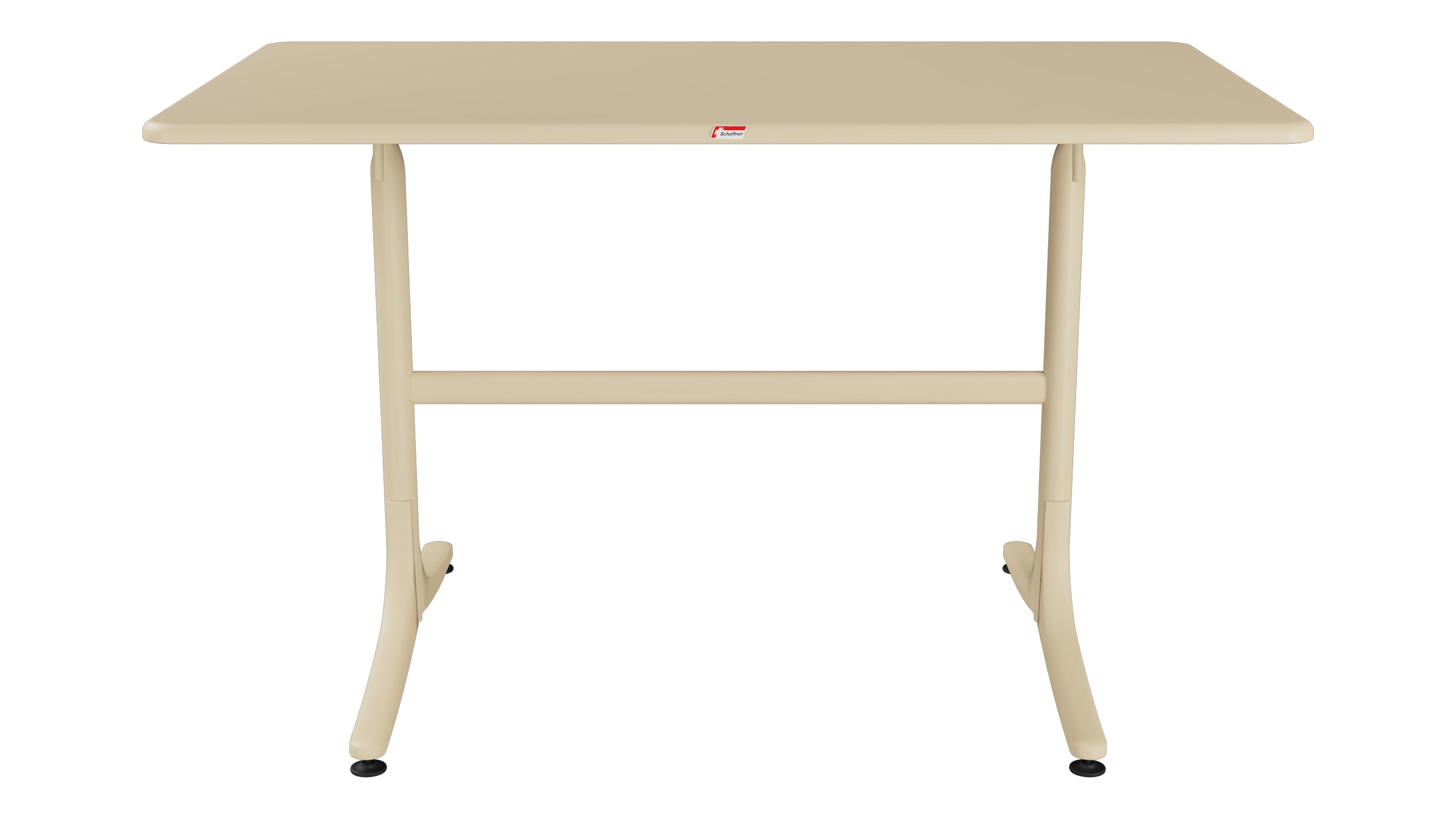 Schaffhausen Glasfaser-Gartentisch 120x70 klappbar in Pastellbraun präsentiert im Onlineshop von KAQTU Design AG. Gartentisch ist von Schaffner