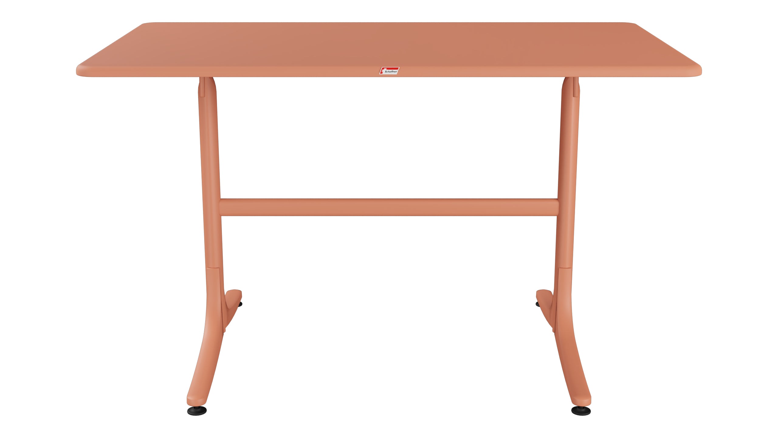 Schaffhausen Glasfaser-Gartentisch 120x70 klappbar in Pastellterracotta präsentiert im Onlineshop von KAQTU Design AG. Gartentisch ist von Schaffner