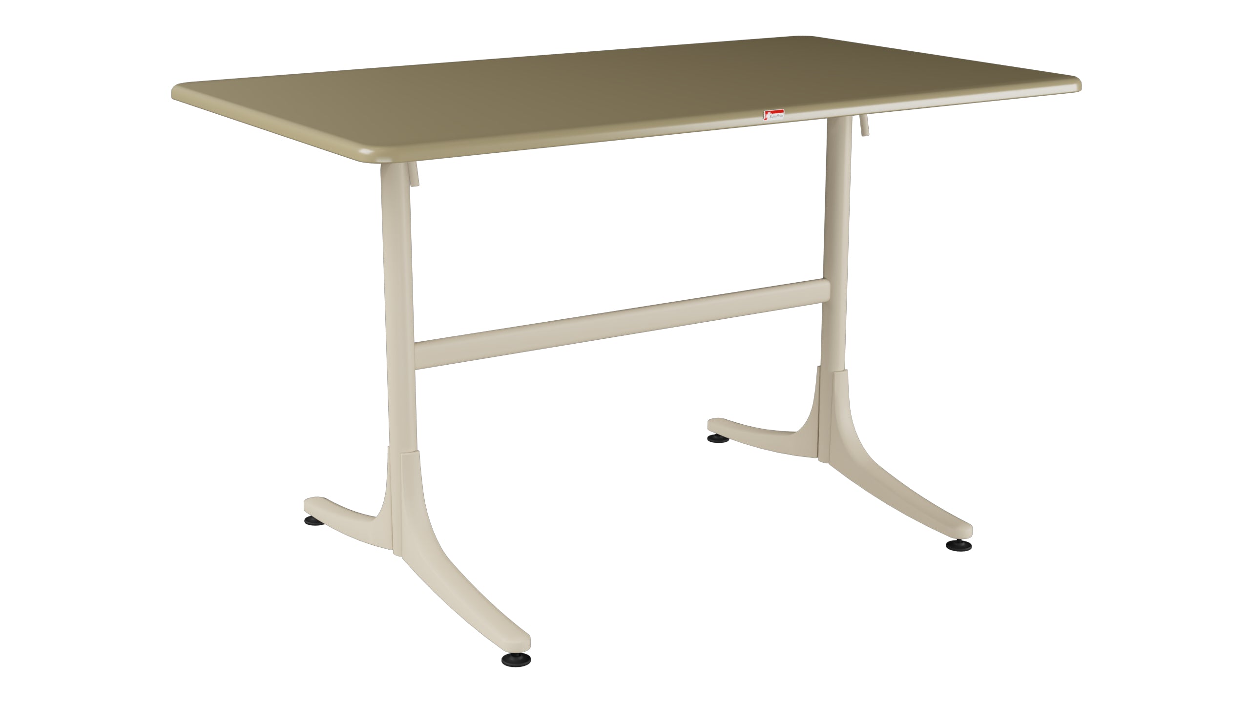 Schaffhausen Glasfaser-Gartentisch 120x70 klappbar in Champagner präsentiert im Onlineshop von KAQTU Design AG. Gartentisch ist von Schaffner