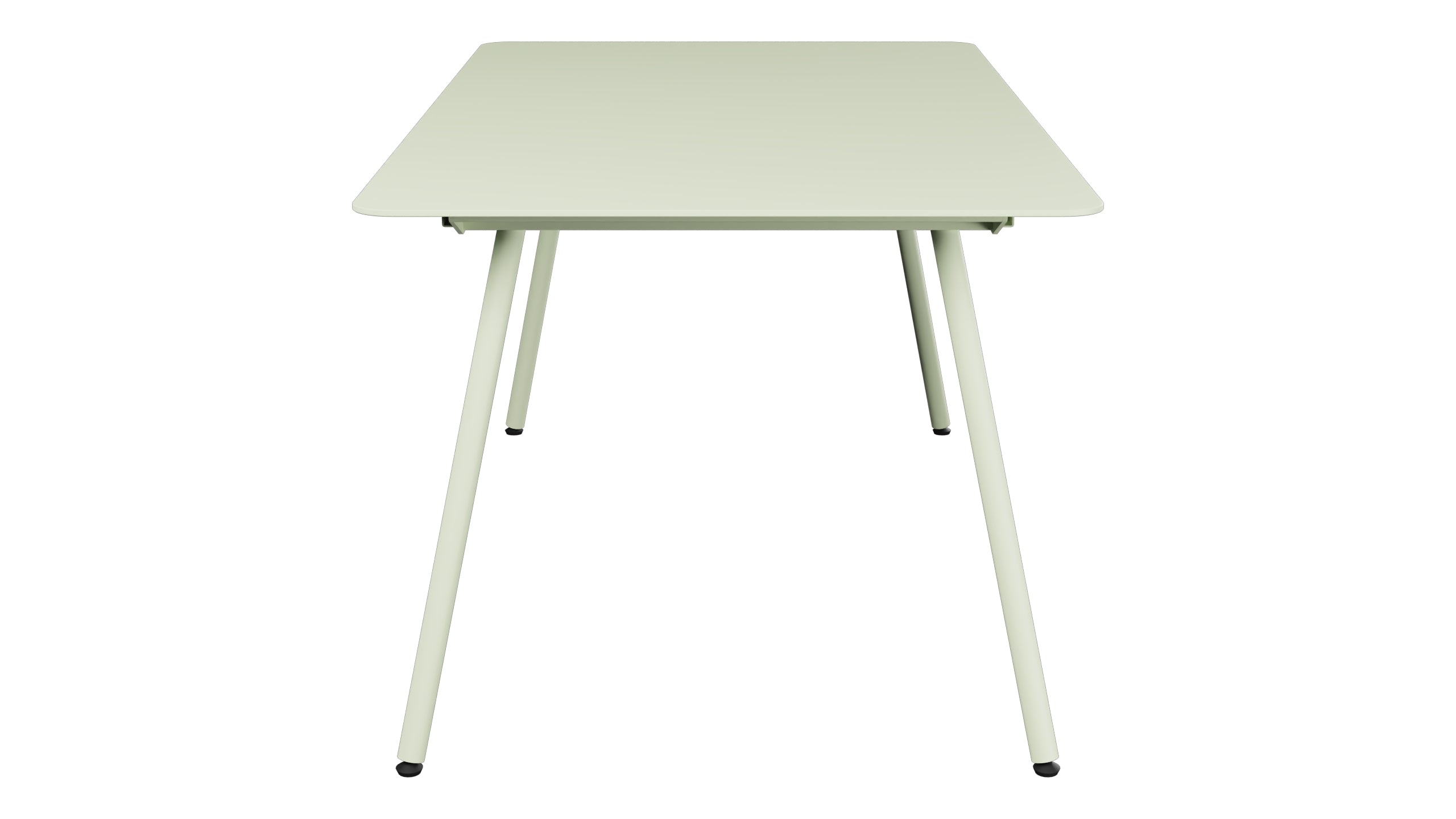 Locarno Glasfaser-Gartentisch 160x90 gerundete Ecken in Pastellgrün präsentiert im Onlineshop von KAQTU Design AG. Gartentisch ist von Schaffner