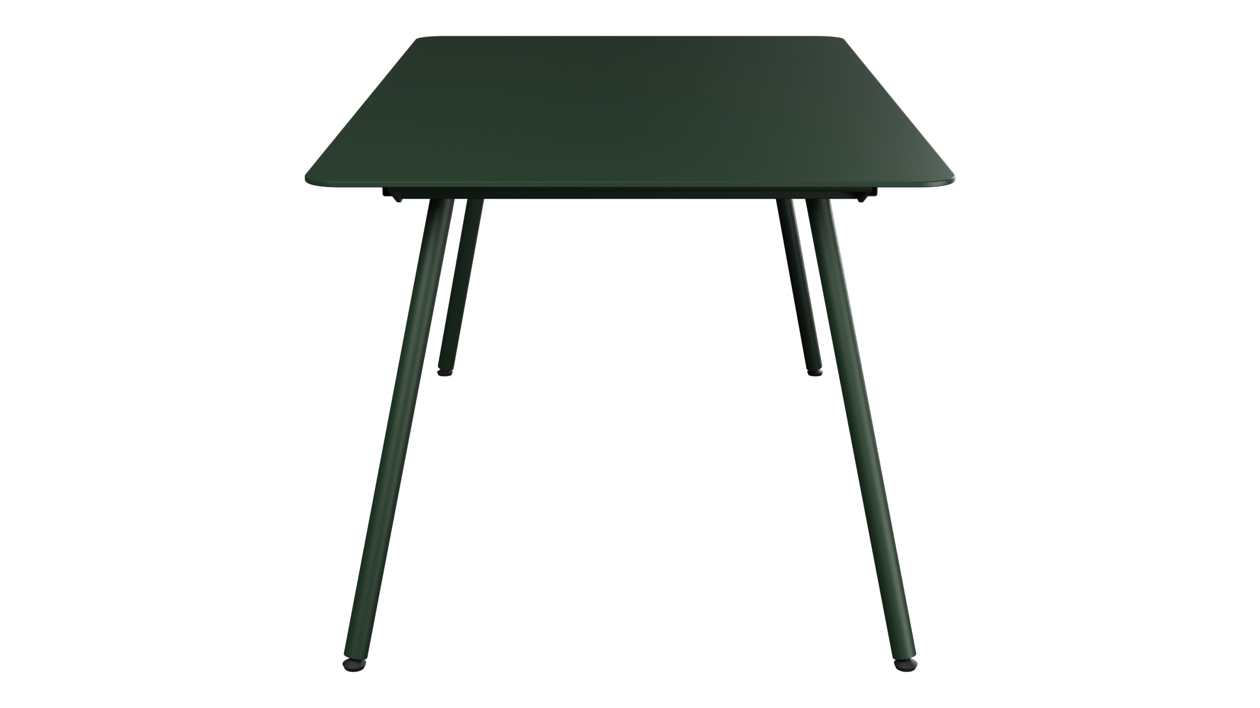 Locarno Glasfaser-Gartentisch 160x90 gerundete Ecken in Tannengrün präsentiert im Onlineshop von KAQTU Design AG. Gartentisch ist von Schaffner