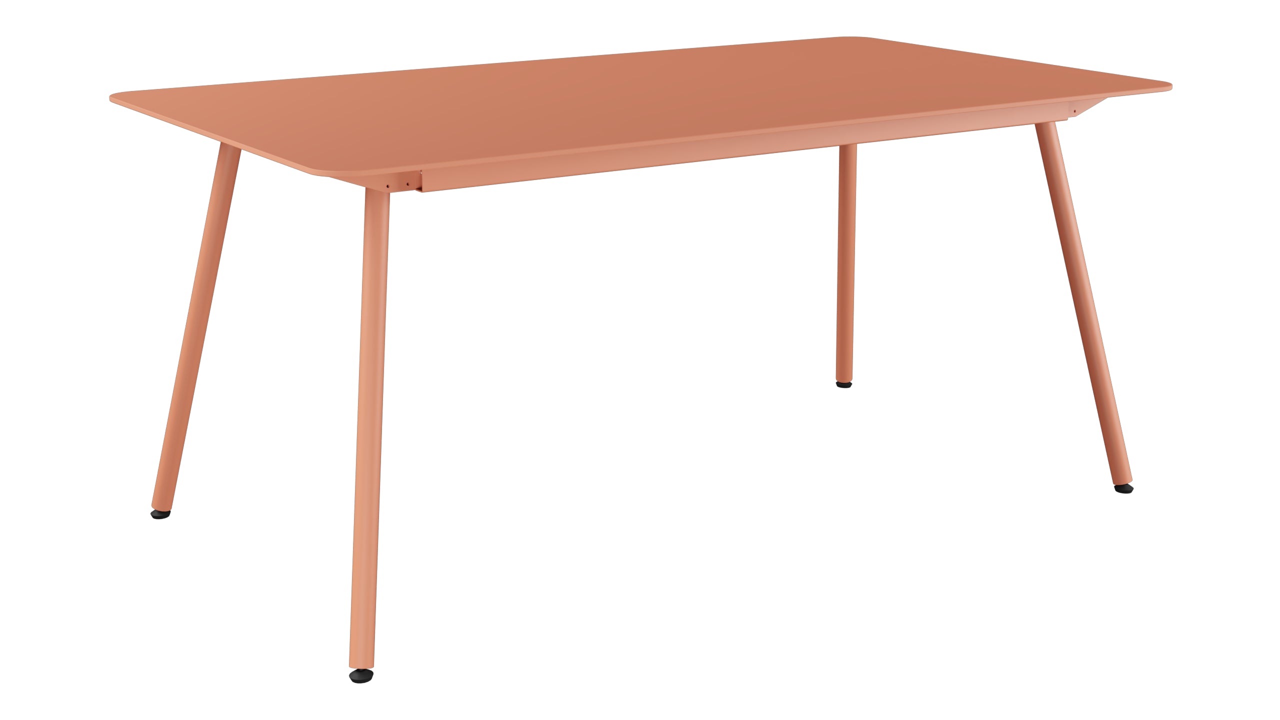 Locarno Glasfaser-Gartentisch 160x90 gerundete Ecken in Pastellterracotta präsentiert im Onlineshop von KAQTU Design AG. Gartentisch ist von Schaffner