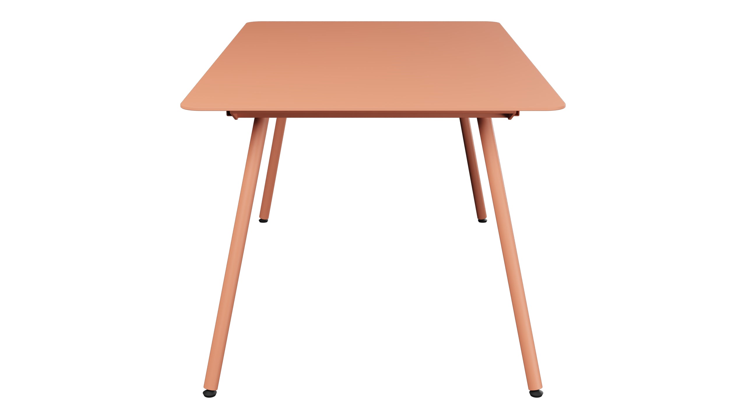 Locarno Glasfaser-Gartentisch 160x90 gerundete Ecken in Pastellterracotta präsentiert im Onlineshop von KAQTU Design AG. Gartentisch ist von Schaffner