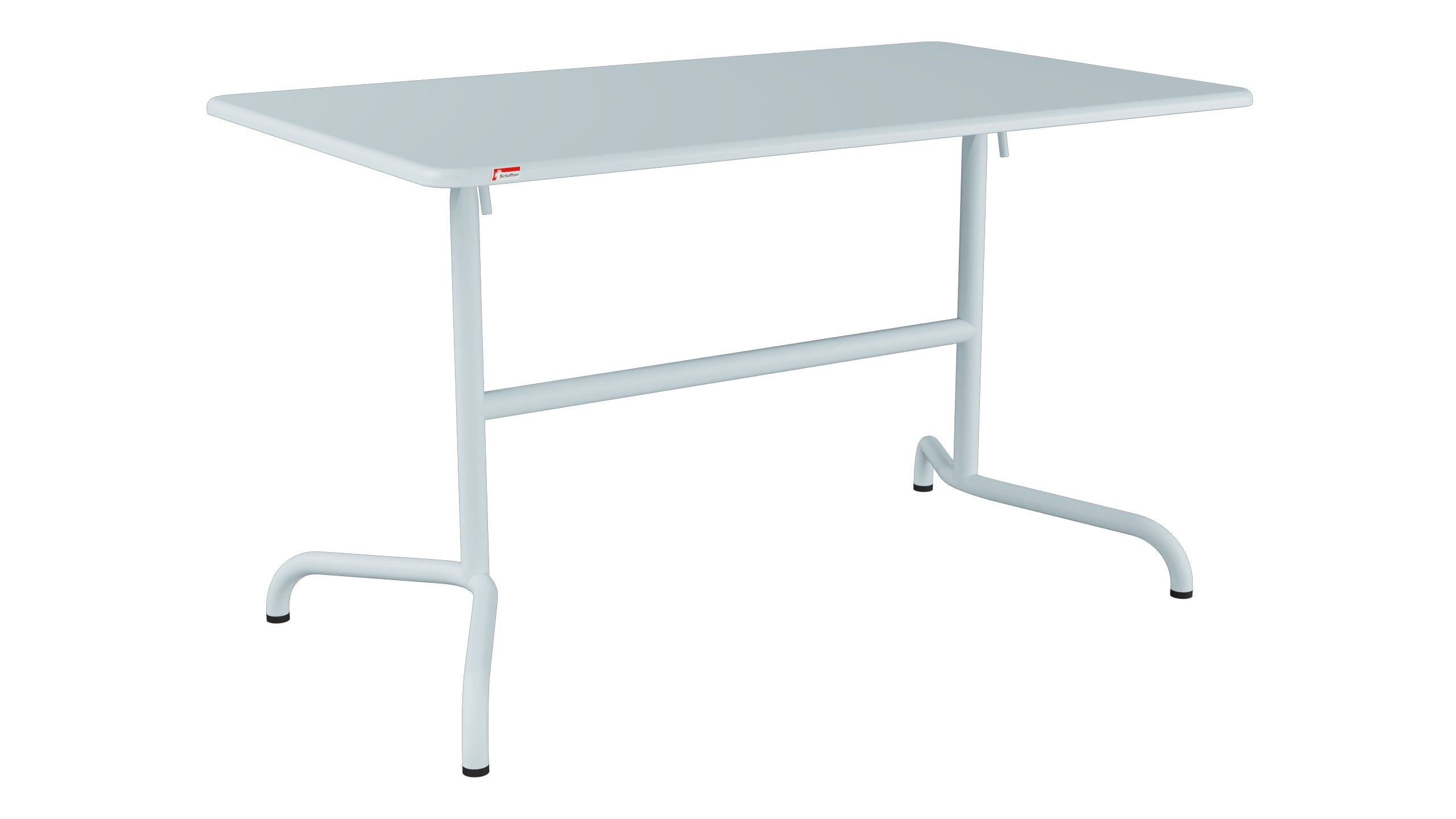 Davos Glasfaser-Gartentisch 120x70 klappbar in Pastellblau präsentiert im Onlineshop von KAQTU Design AG. Gartentisch ist von Schaffner