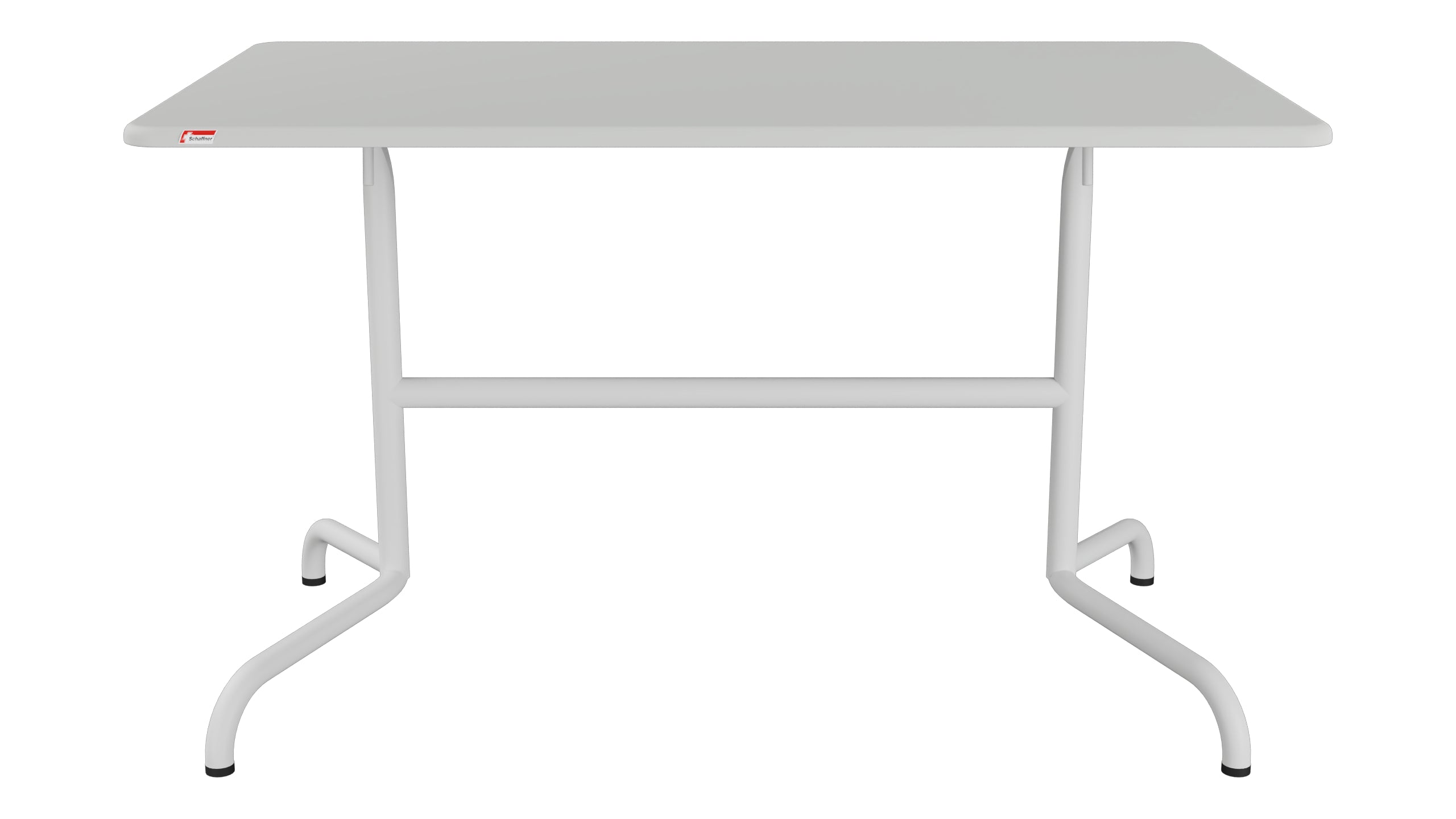 Davos Glasfaser-Gartentisch 120x70 klappbar in Alusilber präsentiert im Onlineshop von KAQTU Design AG. Gartentisch ist von Schaffner