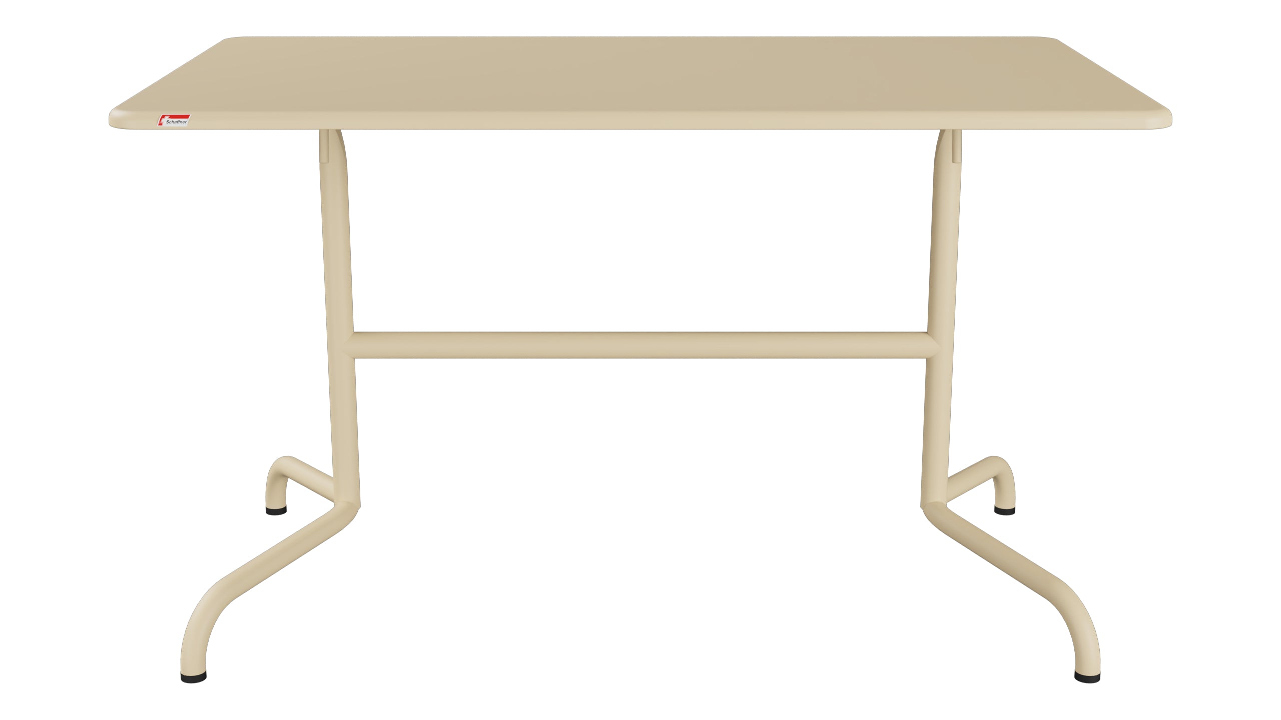 Davos Glasfaser-Gartentisch 120x70 klappbar in Pastellbraun präsentiert im Onlineshop von KAQTU Design AG. Gartentisch ist von Schaffner