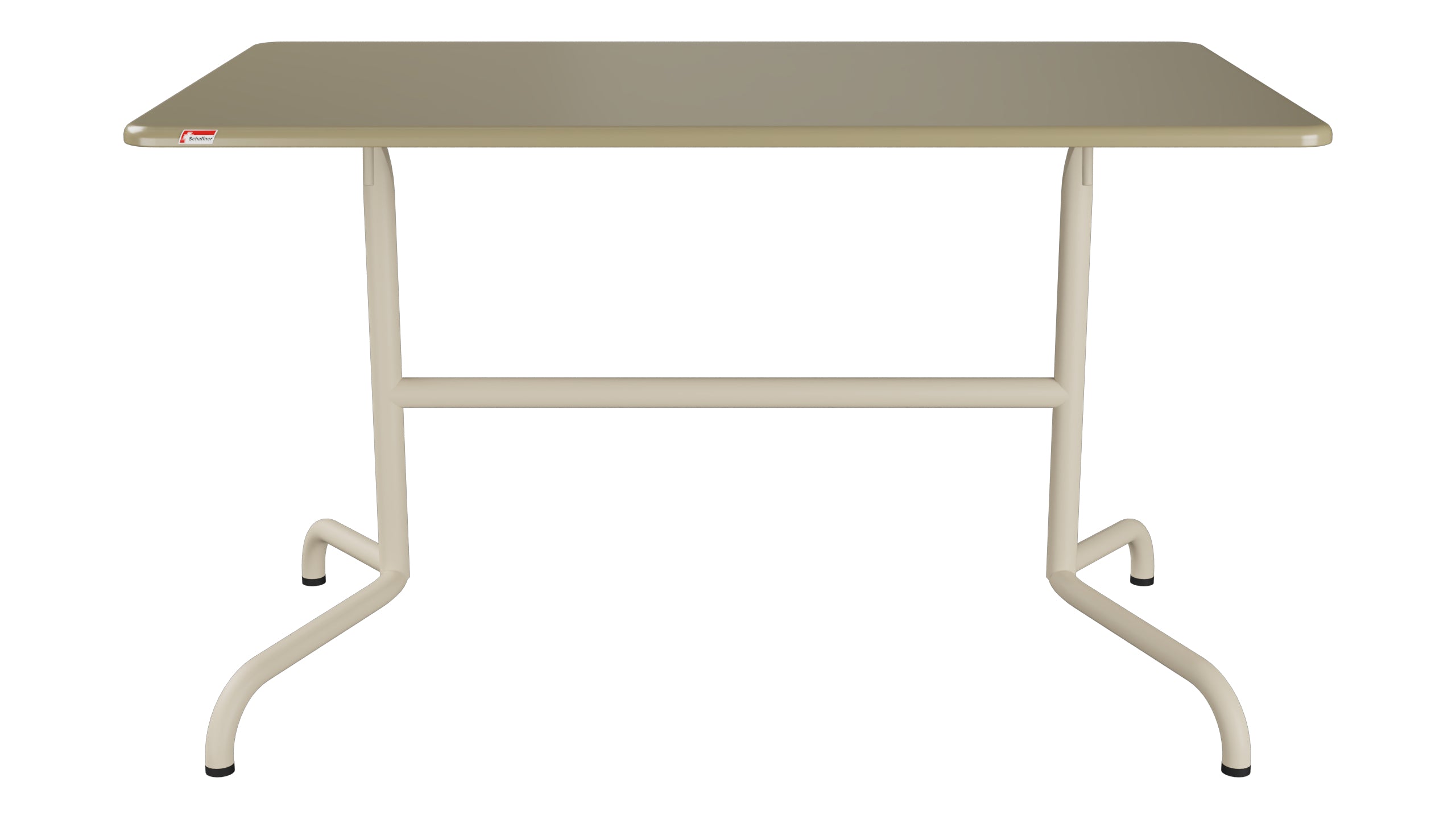 Davos Glasfaser-Gartentisch 120x70 klappbar in Champagner präsentiert im Onlineshop von KAQTU Design AG. Gartentisch ist von Schaffner