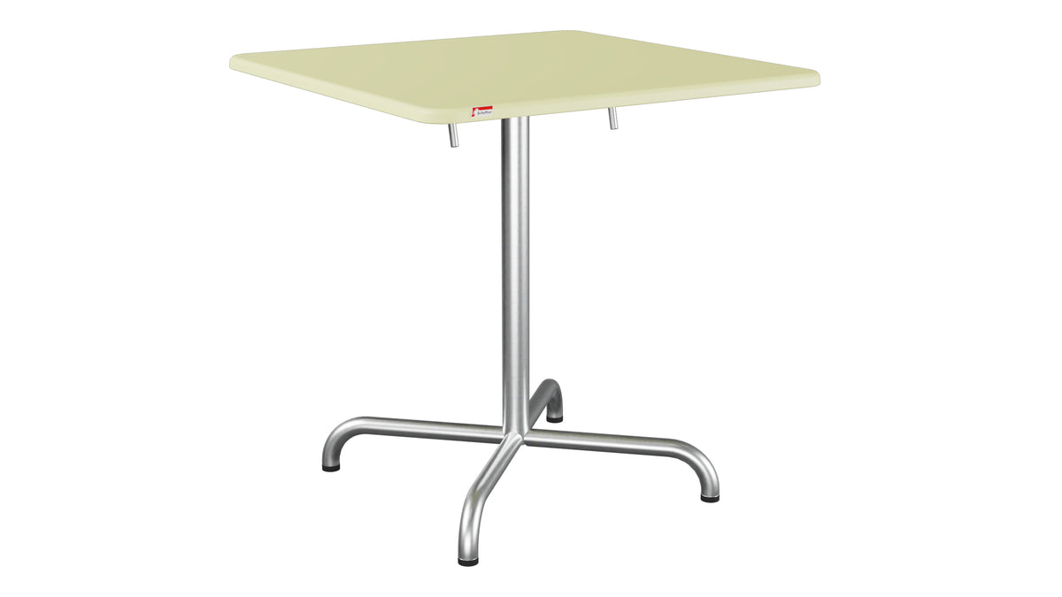 Davos Glasfaser-Gartentisch 70x70 klappbar in Buchsbaumgelb präsentiert im Onlineshop von KAQTU Design AG. Gartentisch ist von Schaffner