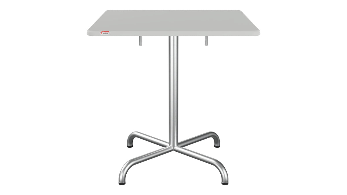 Davos Glasfaser-Gartentisch 70x70 klappbar in Alusilber präsentiert im Onlineshop von KAQTU Design AG. Gartentisch ist von Schaffner