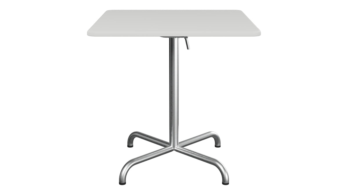Davos Glasfaser-Gartentisch 70x70 klappbar in Alusilber präsentiert im Onlineshop von KAQTU Design AG. Gartentisch ist von Schaffner