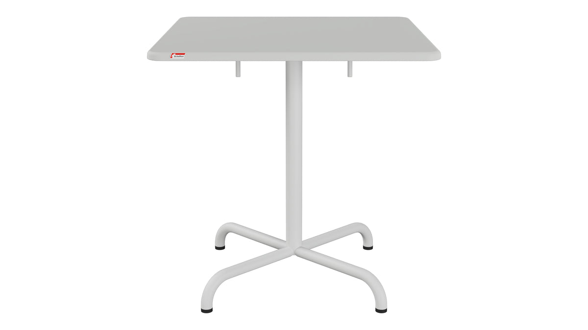 Davos Glasfaser-Gartentisch 70x70 klappbar in Alusilber präsentiert im Onlineshop von KAQTU Design AG. Gartentisch ist von Schaffner