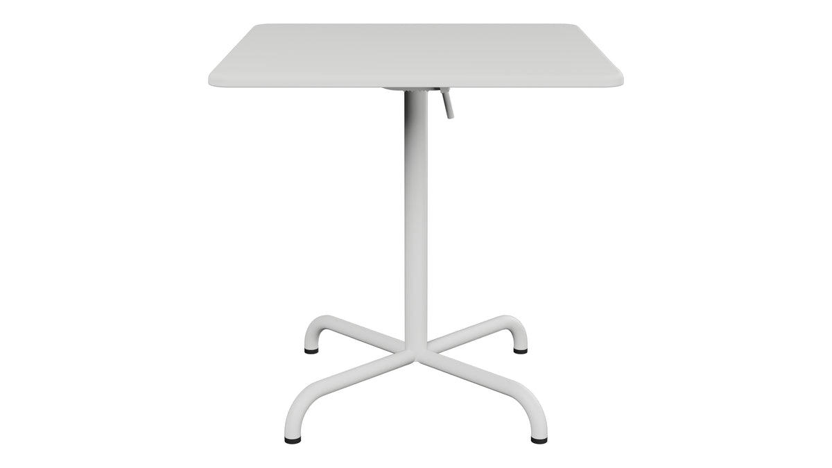 Davos Glasfaser-Gartentisch 70x70 klappbar in Alusilber präsentiert im Onlineshop von KAQTU Design AG. Gartentisch ist von Schaffner